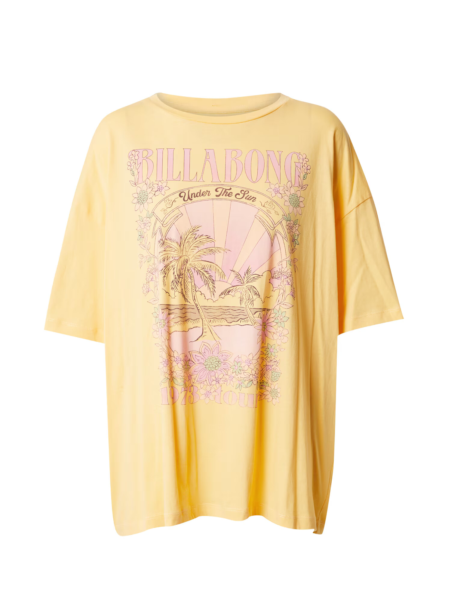 BILLABONG Majica 'UNDER THE SUN' pastelno zelena / pastelno oranžna / roza / črna - Pepit.si