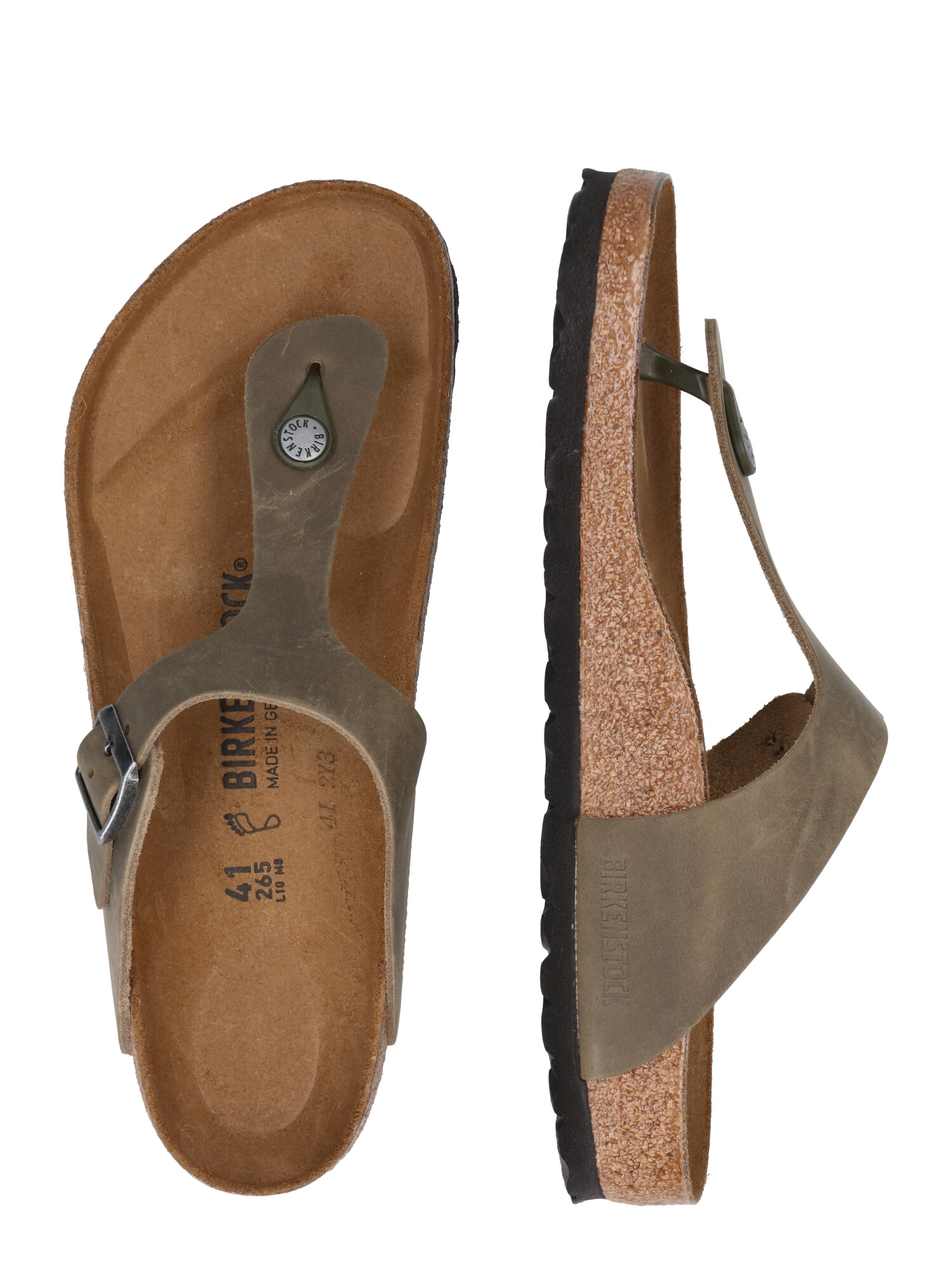 BIRKENSTOCK Japonke 'Gizeh' oliva - Pepit.si