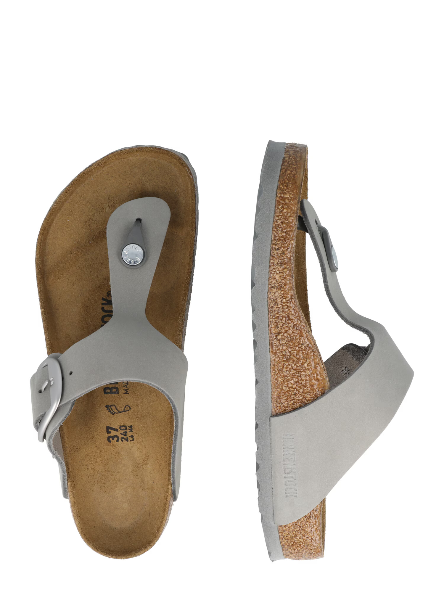 BIRKENSTOCK Japonke 'Gizeh Big Buckle' siva - Pepit.si