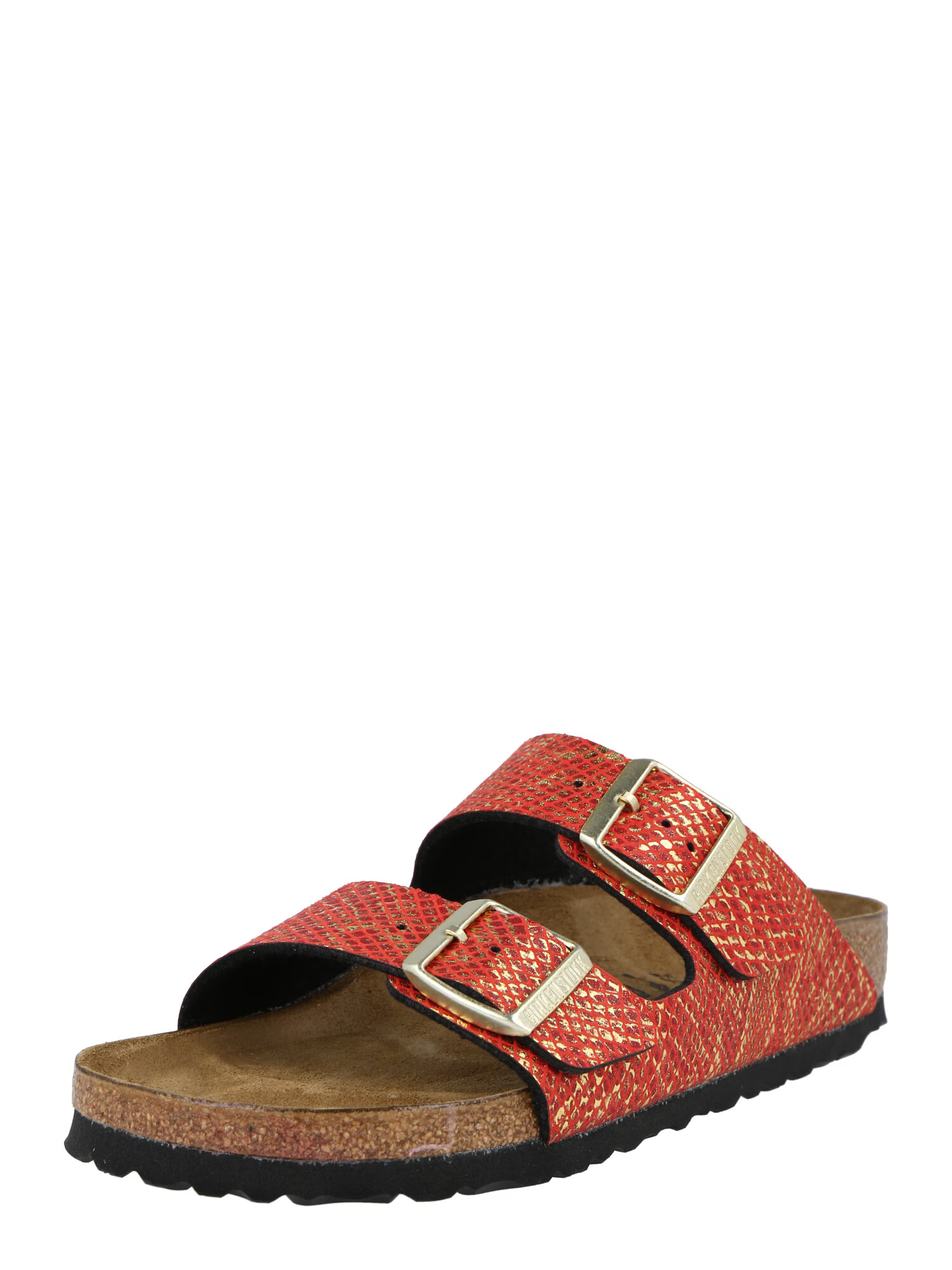 BIRKENSTOCK Nizki natikači 'Arizona' rdeča / zlata - Pepit.si