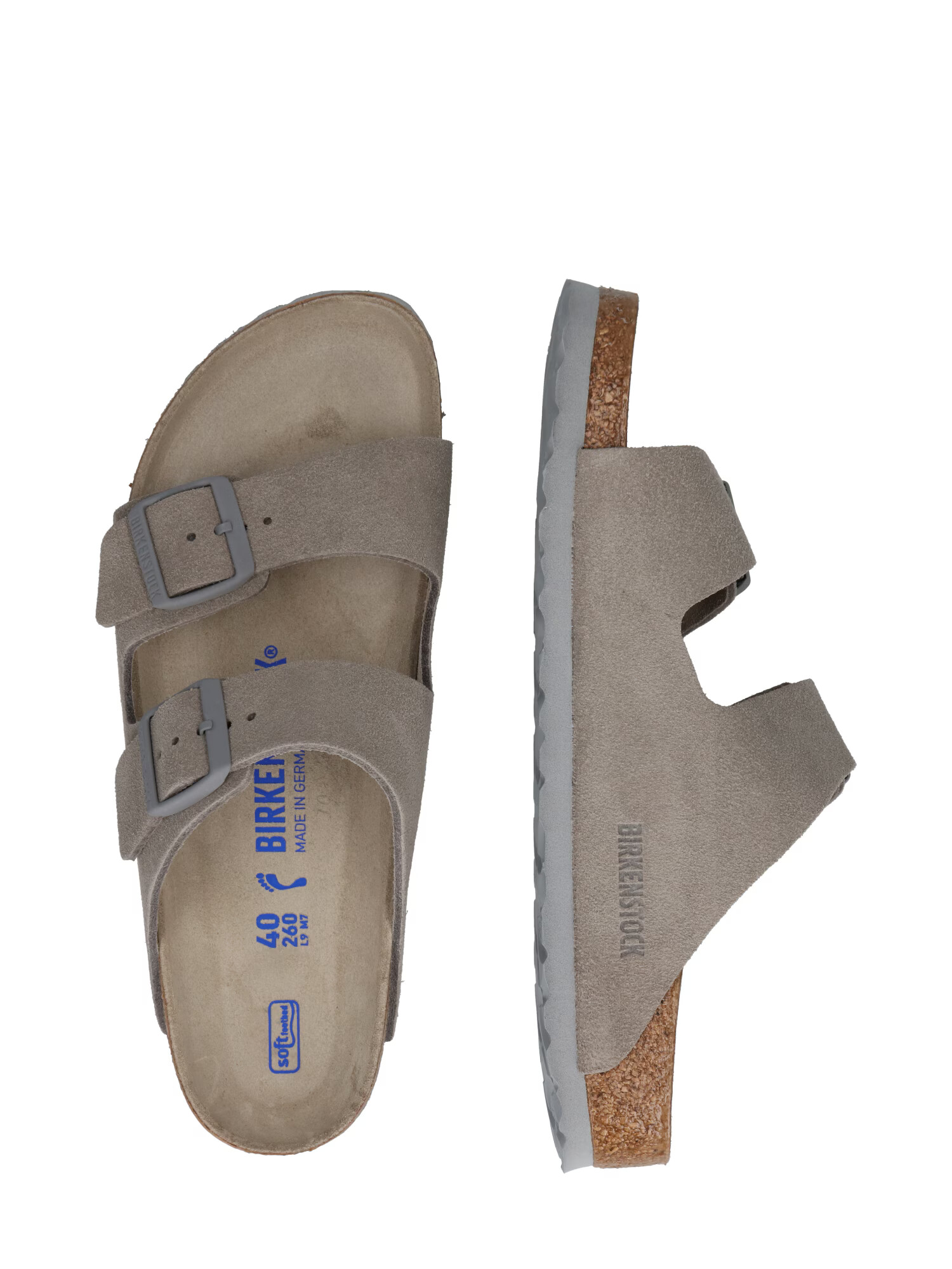 BIRKENSTOCK Nizki natikači 'Arizona' siva - Pepit.si