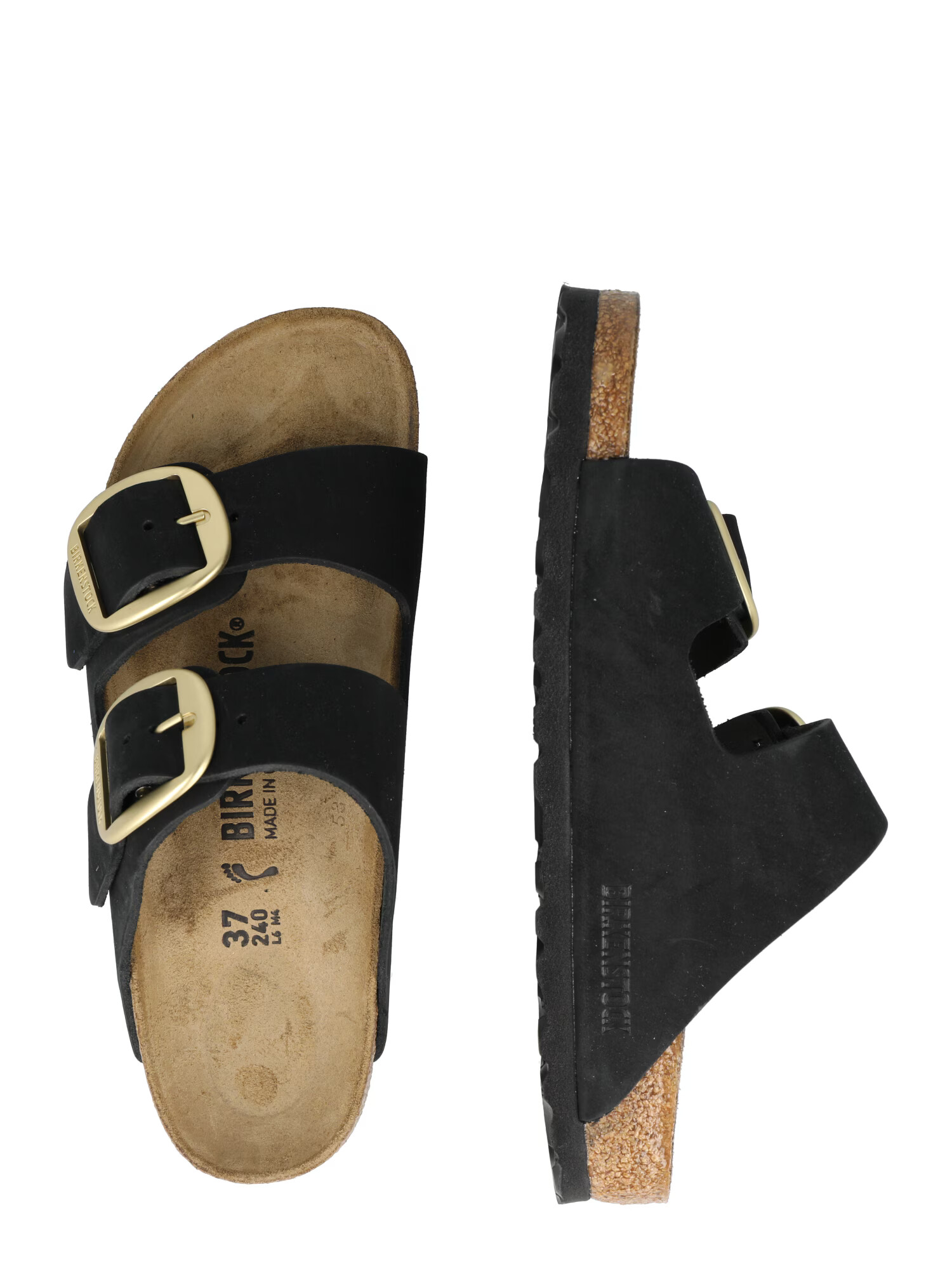 BIRKENSTOCK Nizki natikači 'Arizona Big Buckle' zlata / črna - Pepit.si