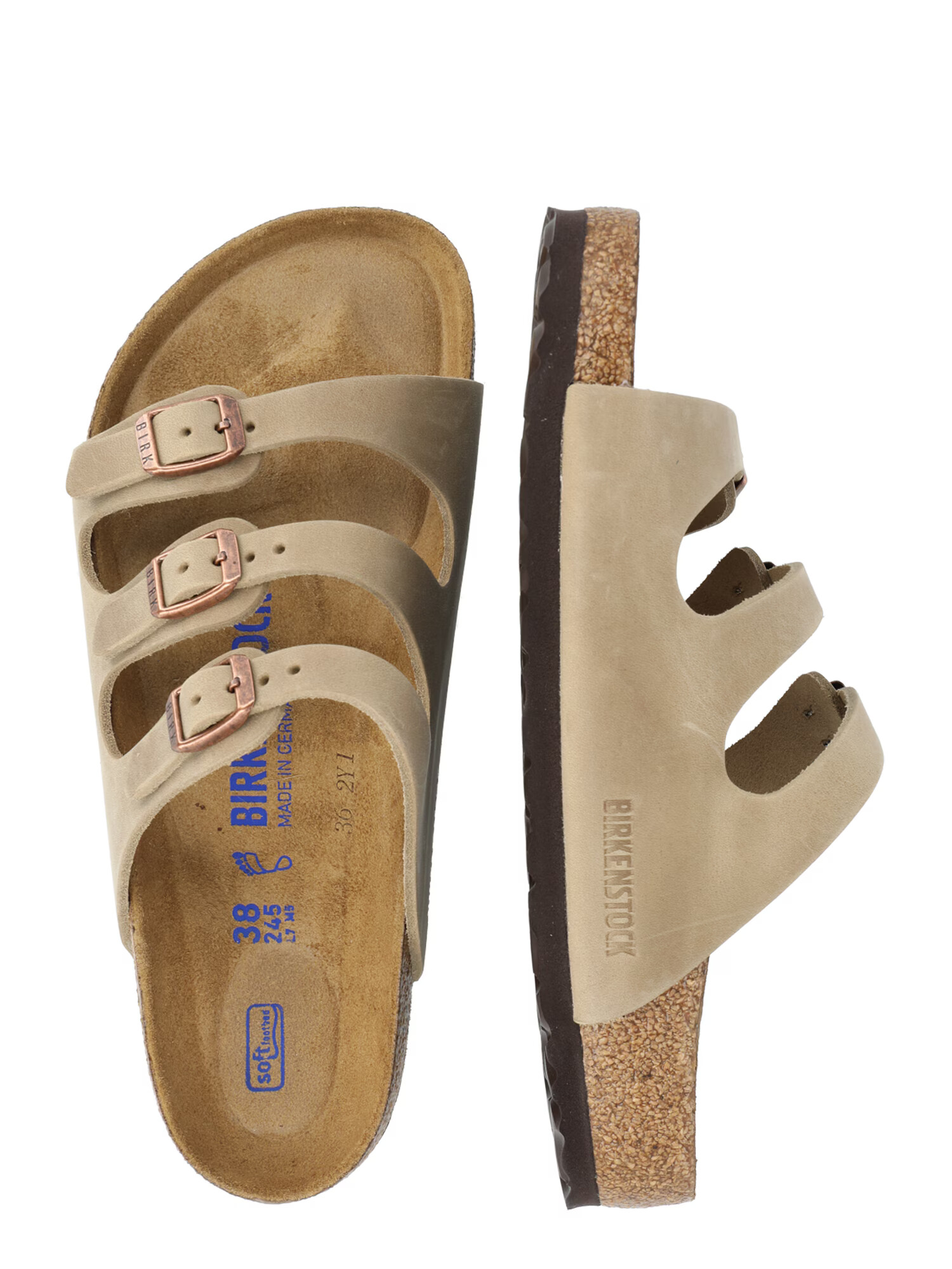 BIRKENSTOCK Nizki natikači 'Florida' svetlo rjava - Pepit.si