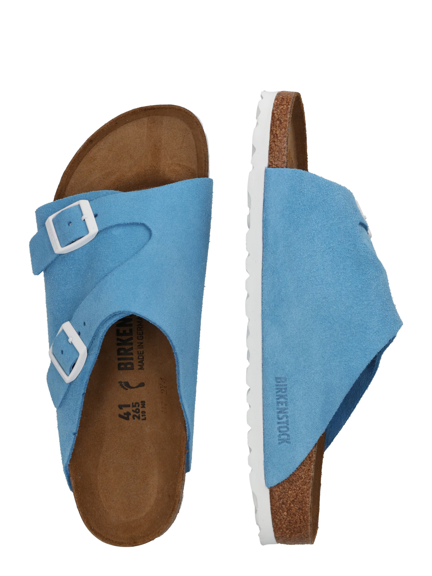 BIRKENSTOCK Nizki natikači 'Zürich' modra / bela - Pepit.si