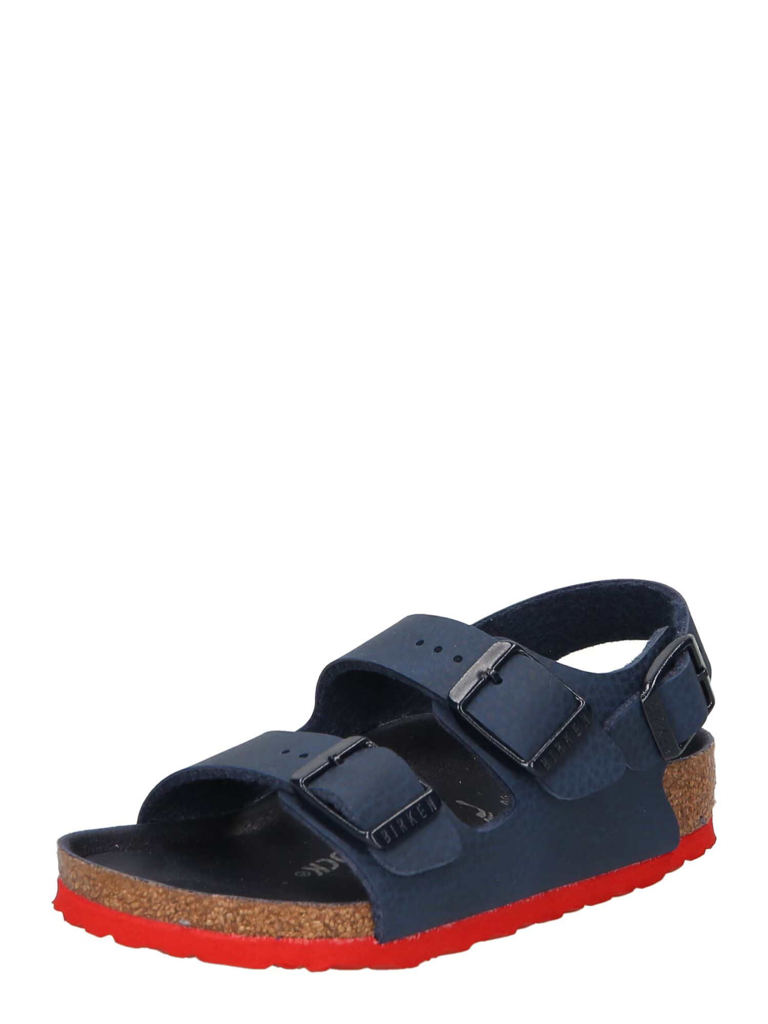 BIRKENSTOCK Odprti čevlji 'Milano' marine / rjava / rdeča - Pepit.si