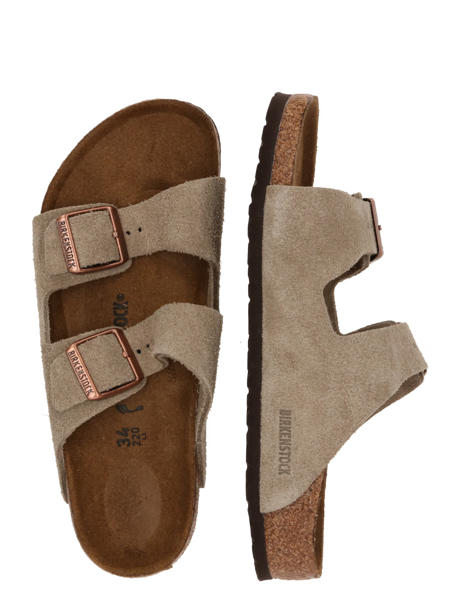 BIRKENSTOCK Odprti čevlji temno siva - Pepit.si