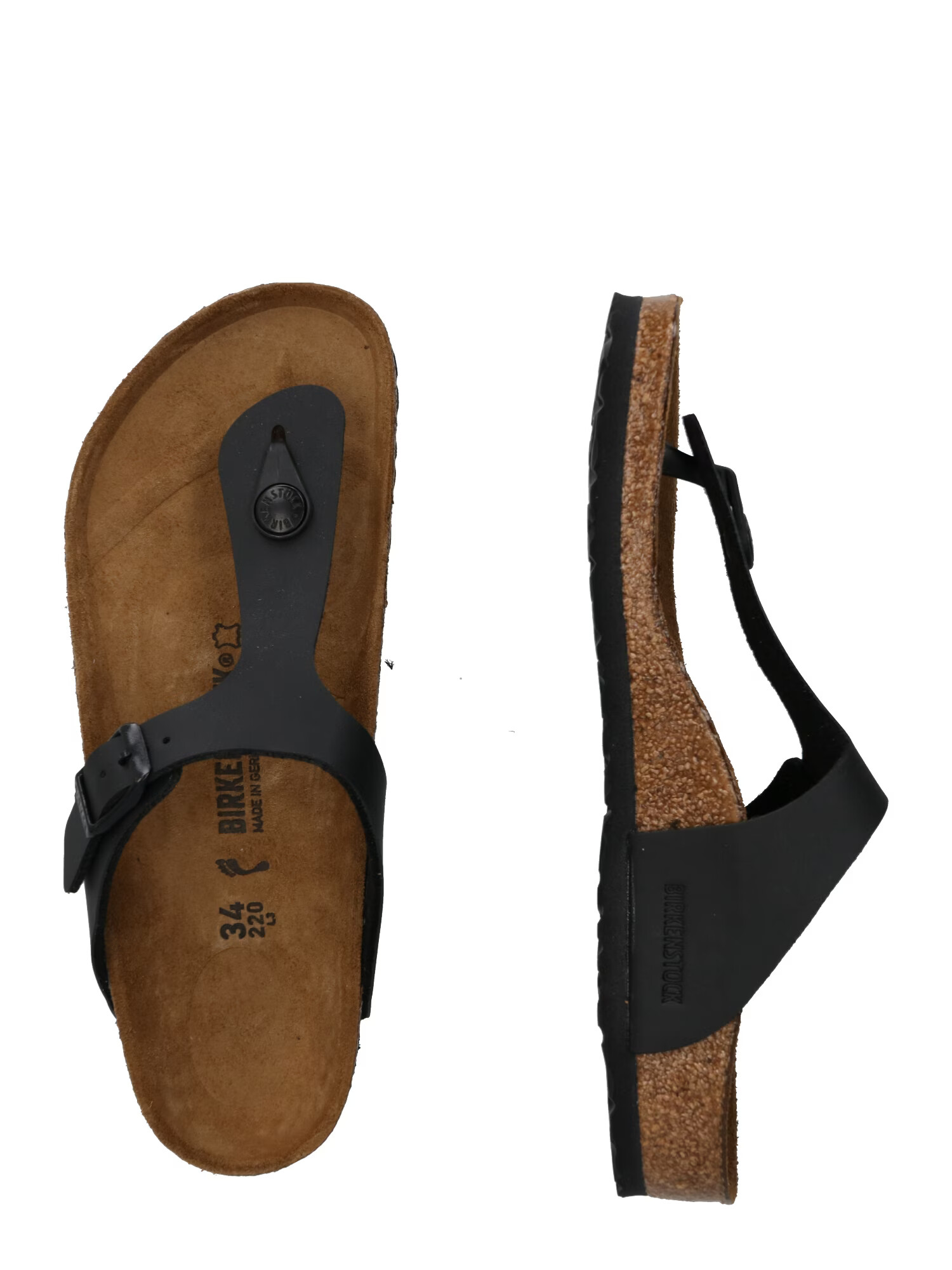 BIRKENSTOCK Odprti čevlji 'GIZEH' črna - Pepit.si