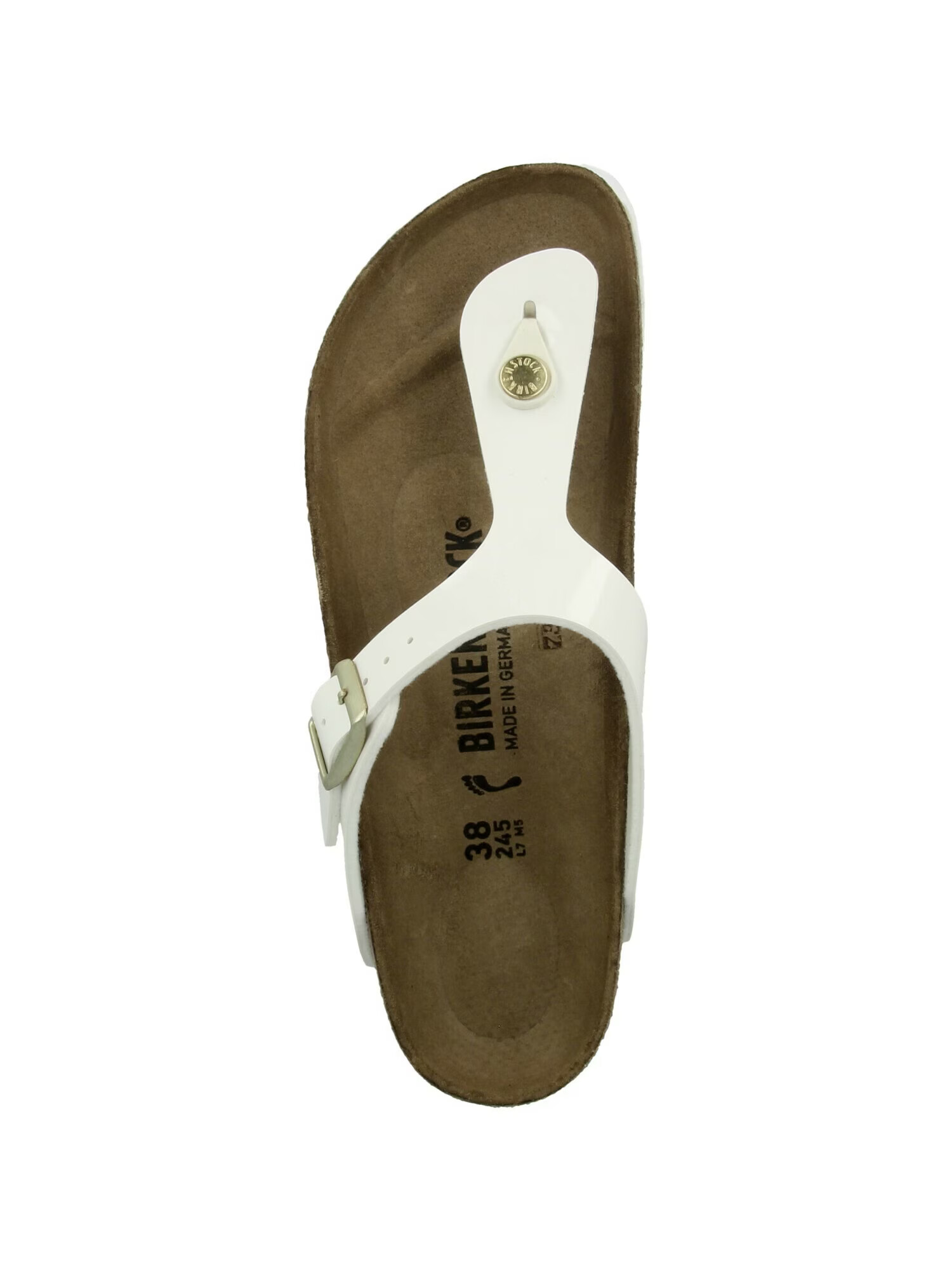 BIRKENSTOCK Japonke 'Gizeh' rjava / svetlo rjava / zlata / bela - Pepit.si