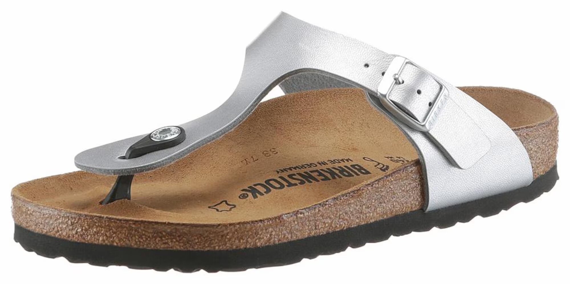 BIRKENSTOCK Japonke 'Gizeh' srebrna - Pepit.si