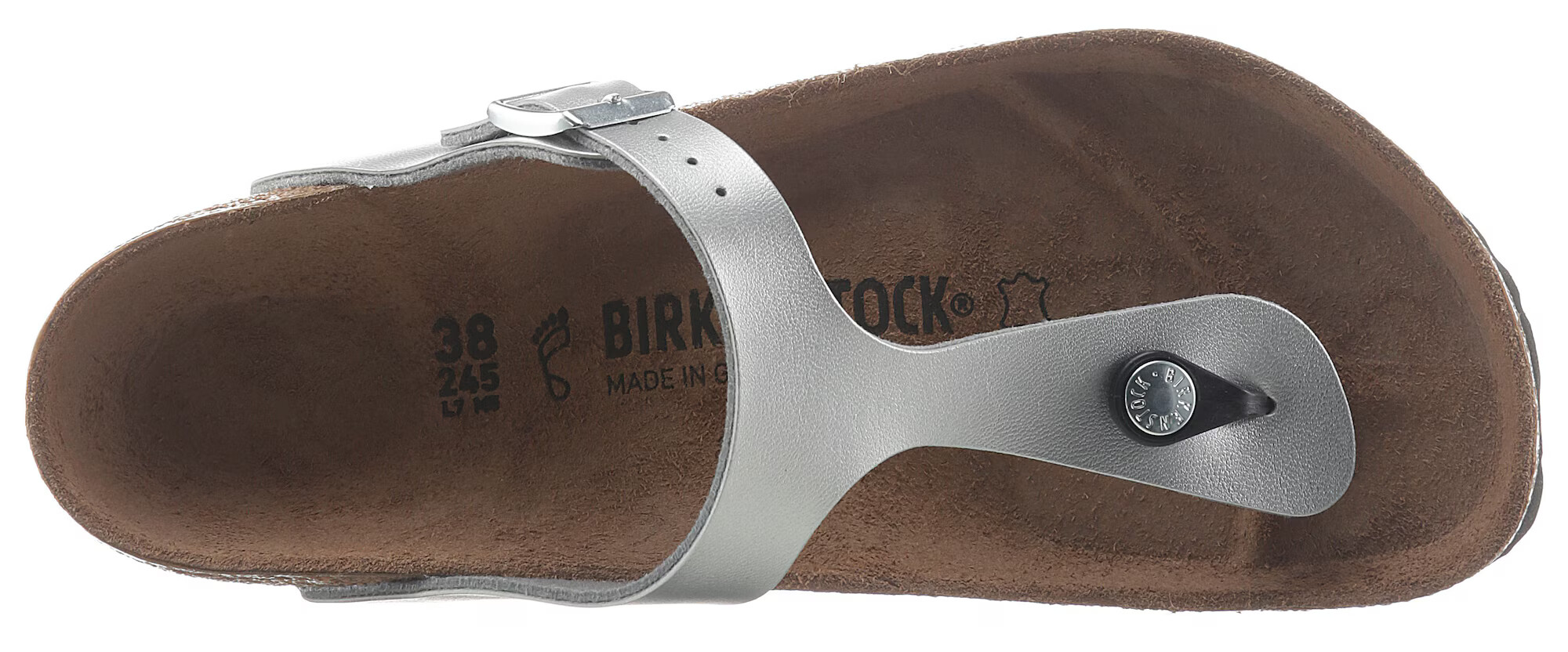 BIRKENSTOCK Japonke 'Gizeh' srebrna - Pepit.si