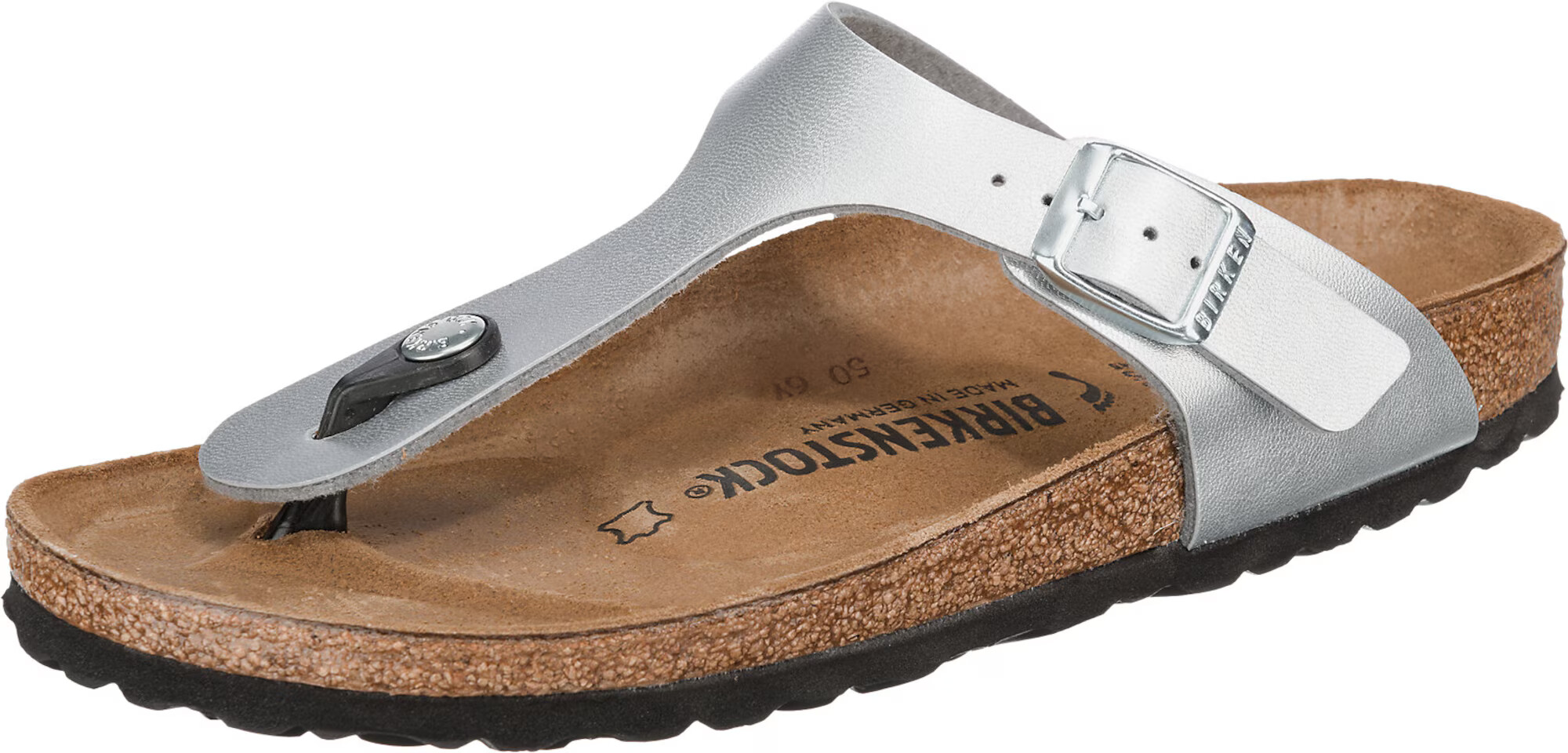 BIRKENSTOCK Japonke 'Gizeh' srebrna - Pepit.si