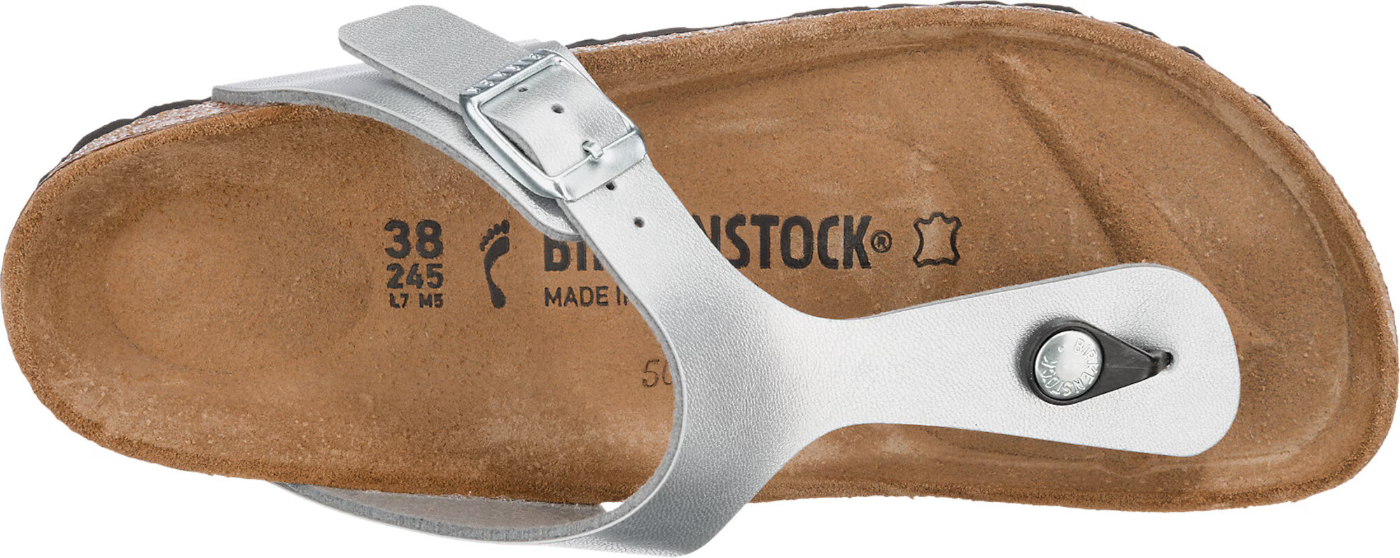 BIRKENSTOCK Japonke 'Gizeh' srebrna - Pepit.si