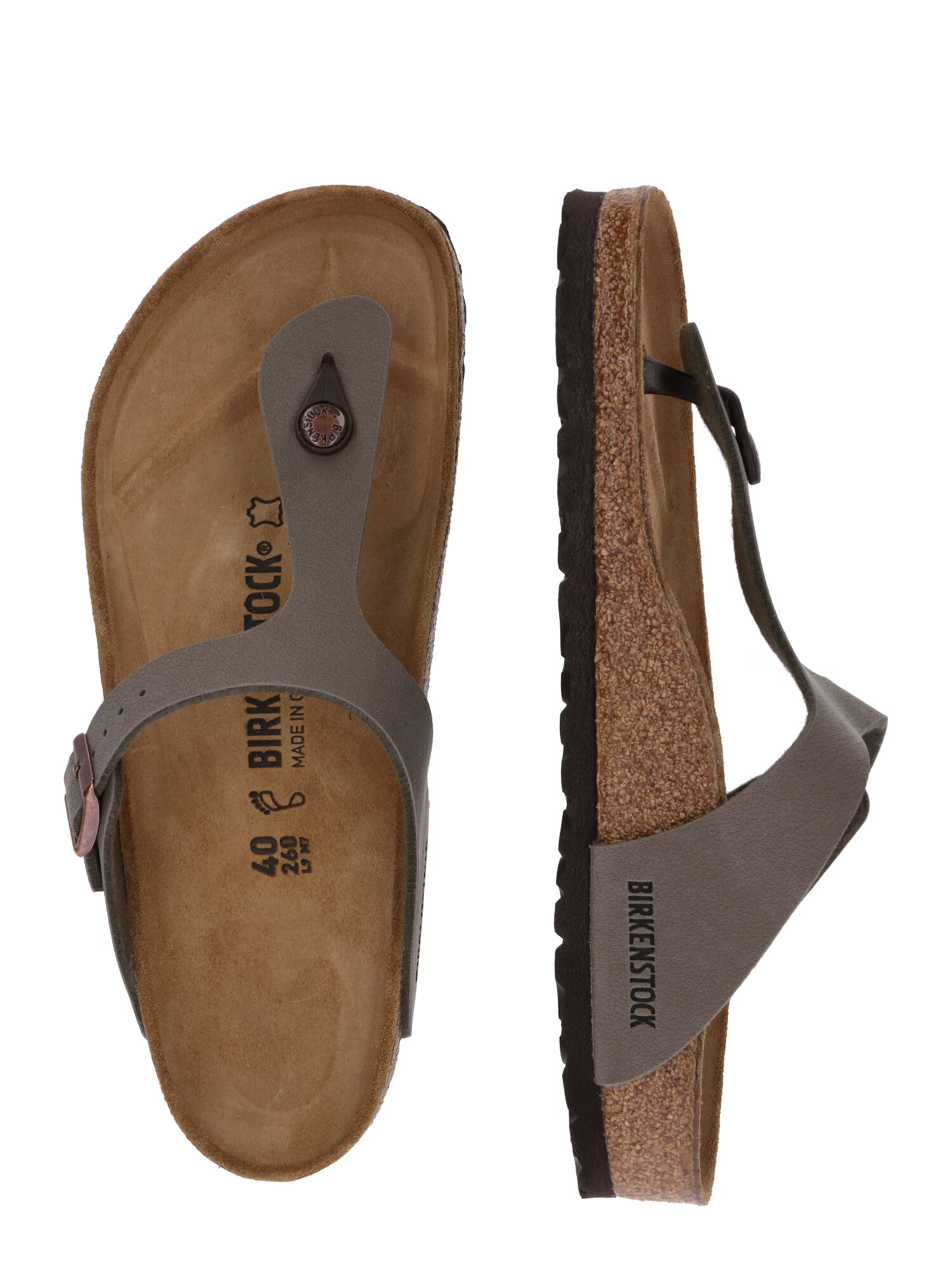 BIRKENSTOCK Japonke 'Gizeh' temno siva - Pepit.si