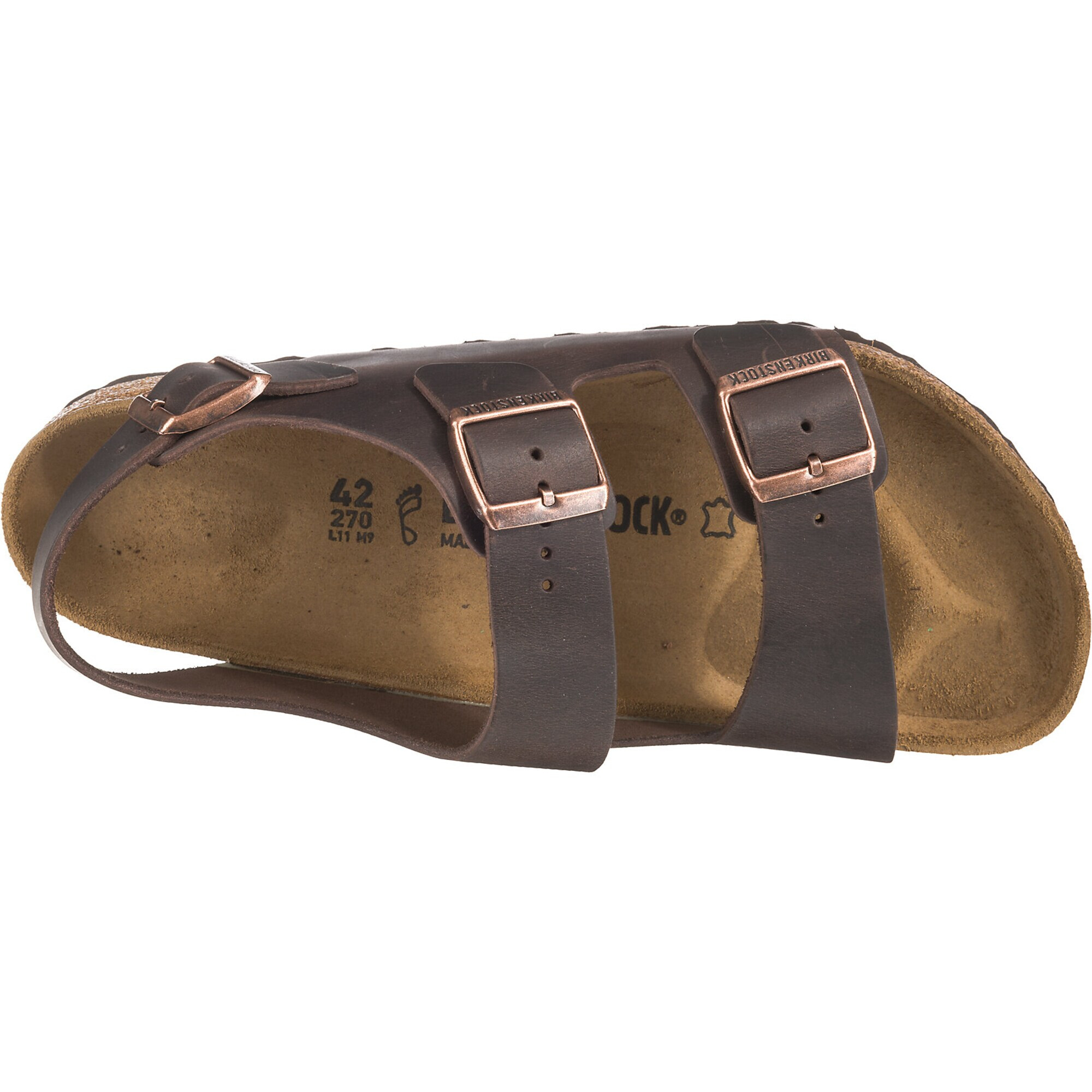 BIRKENSTOCK Sandali 'Milano' čokolada - Pepit.si