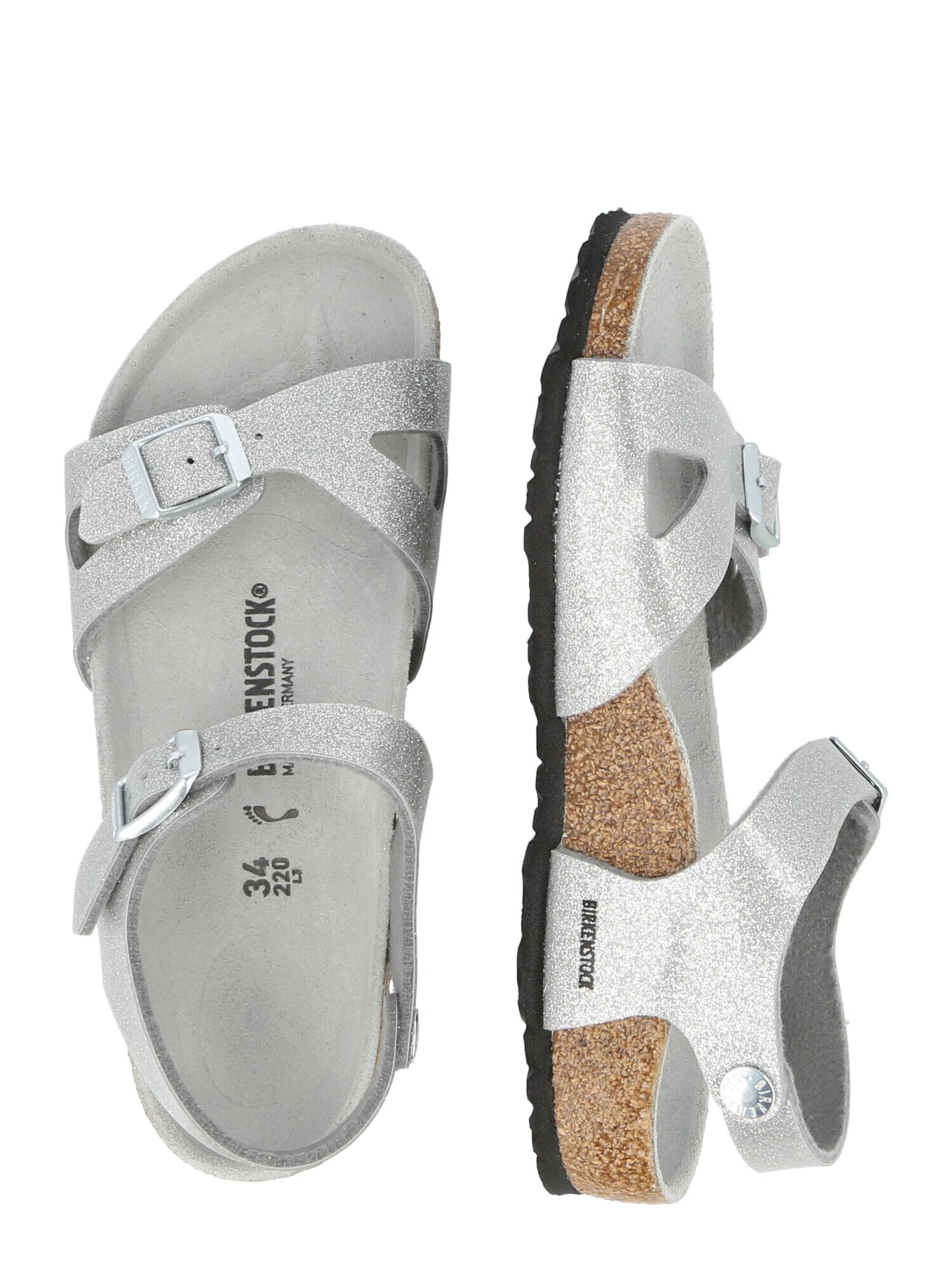 BIRKENSTOCK Sandali 'Rio' srebrna - Pepit.si