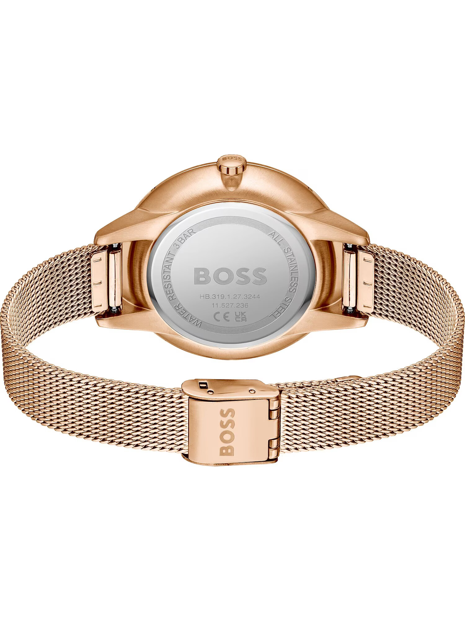 BOSS Black Analogna ura rosé / bela - Pepit.si