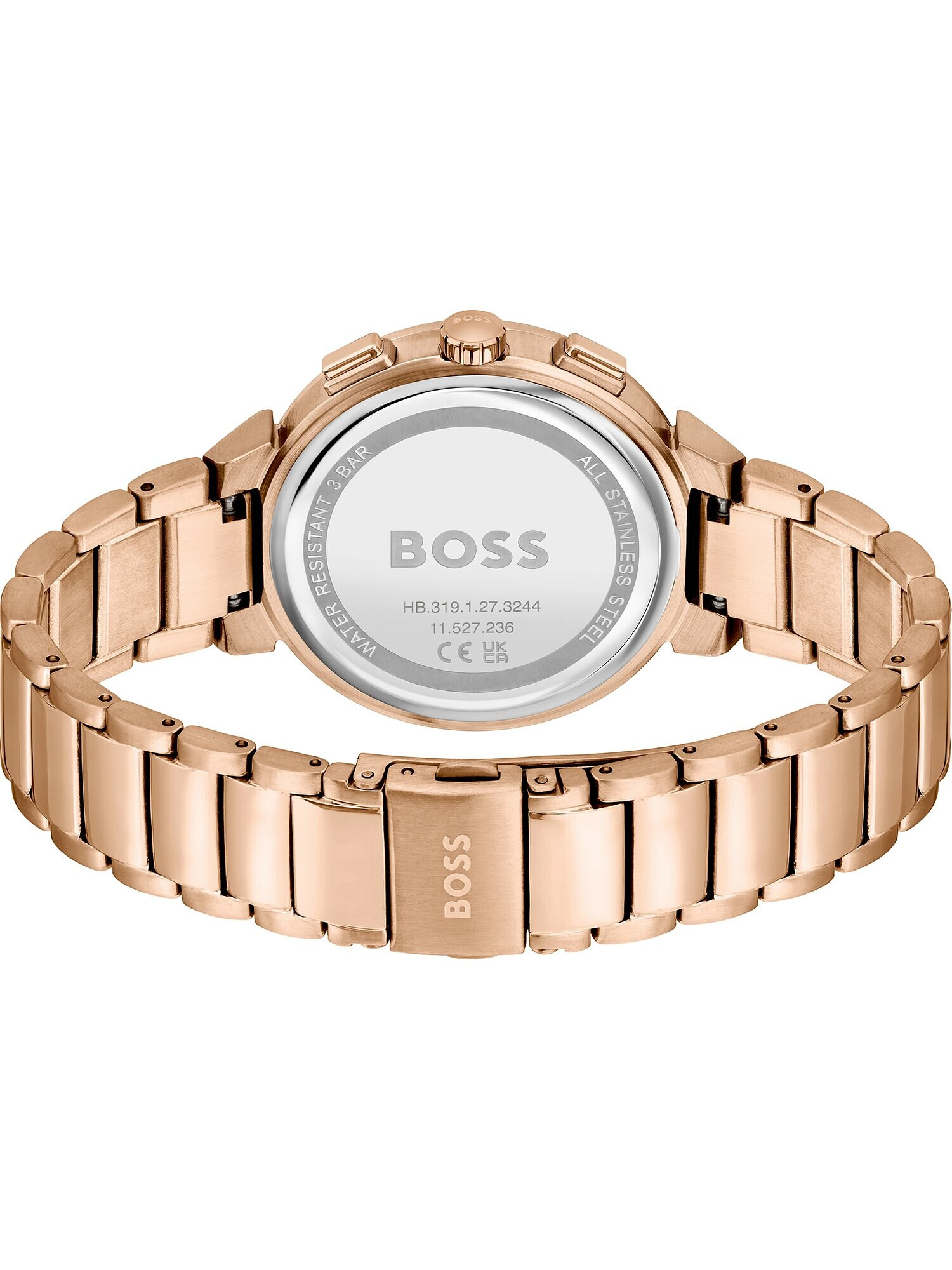 BOSS Black Analogna ura rosé / bela - Pepit.si