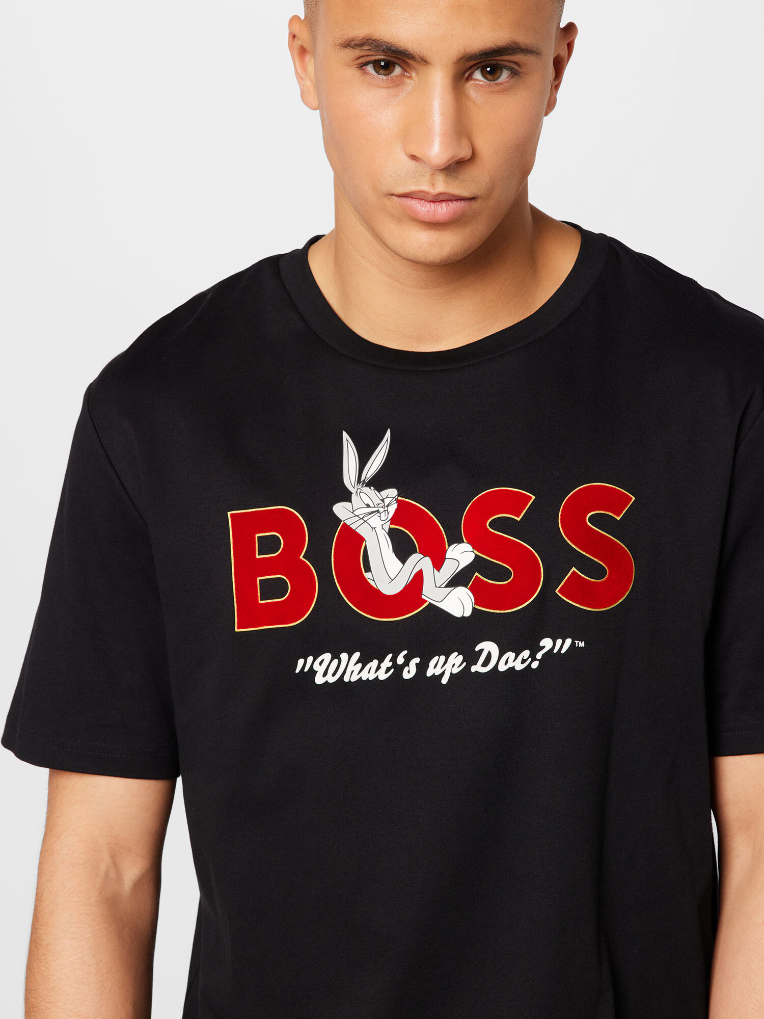 BOSS Black Majica 'Bun' siva / vijolična / črna / bela - Pepit.si