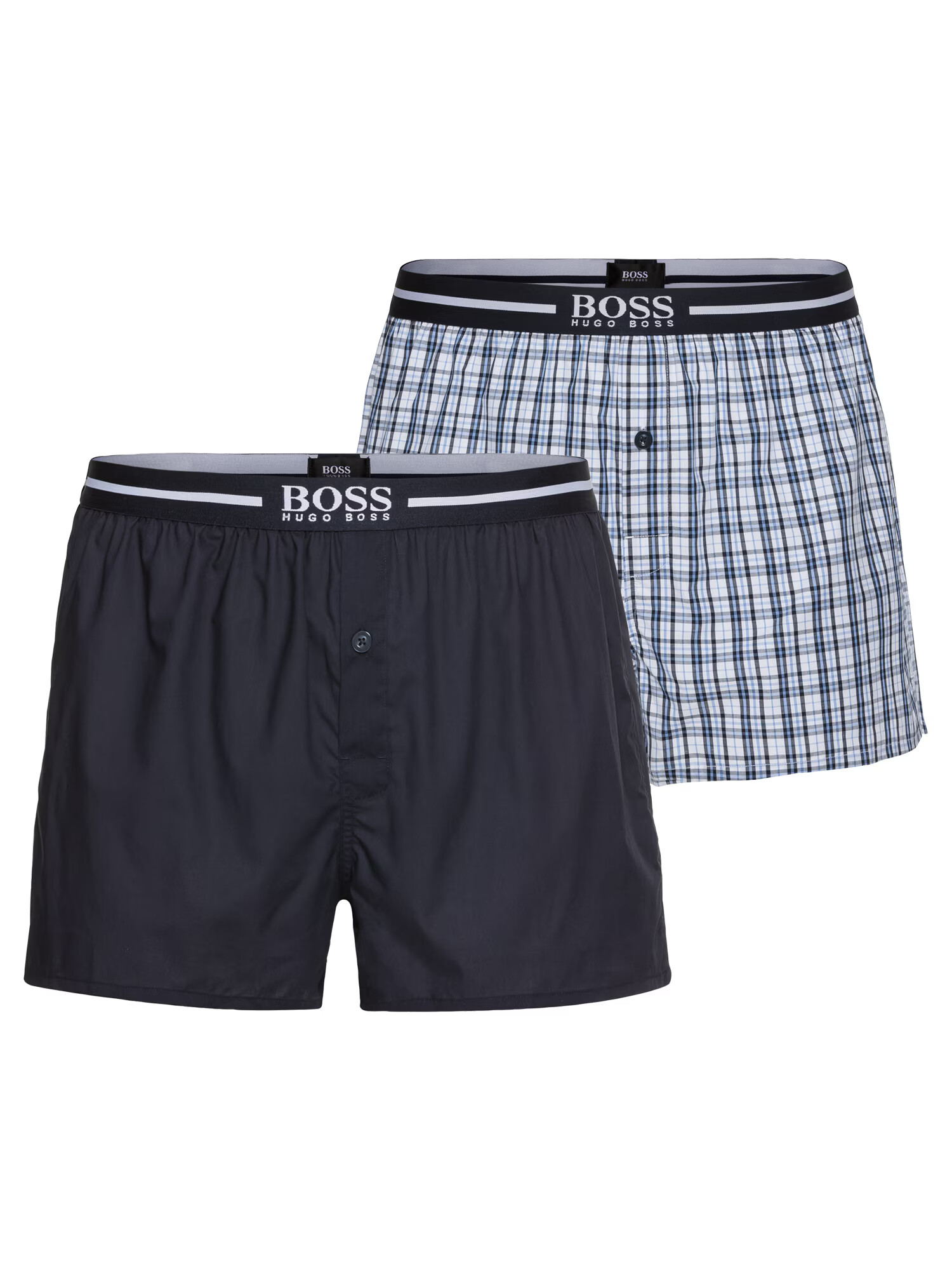 BOSS Casual Boksarice bela / temno modra / svetlo modra - Pepit.si