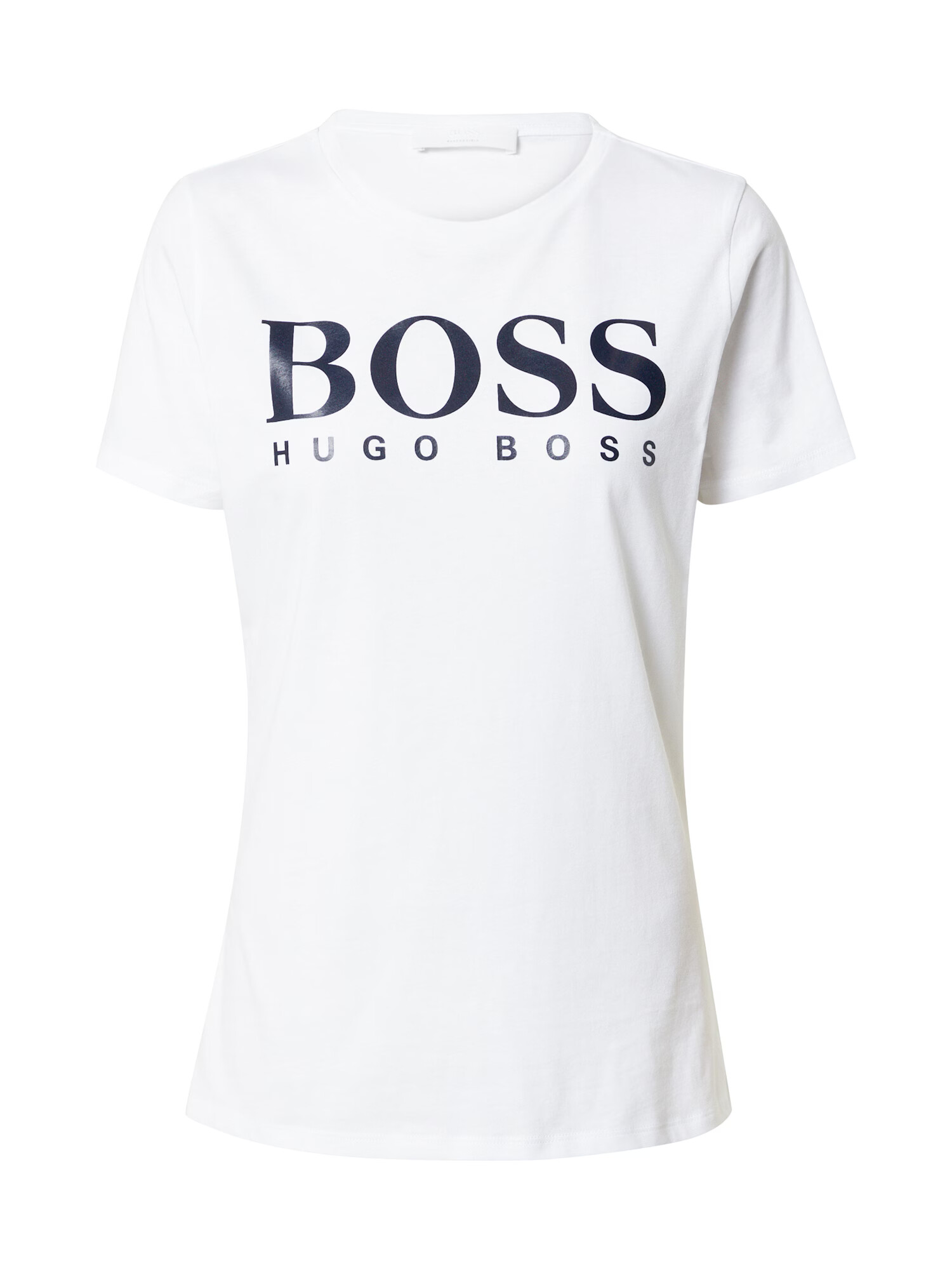 BOSS Casual Majica bela / temno modra - Pepit.si