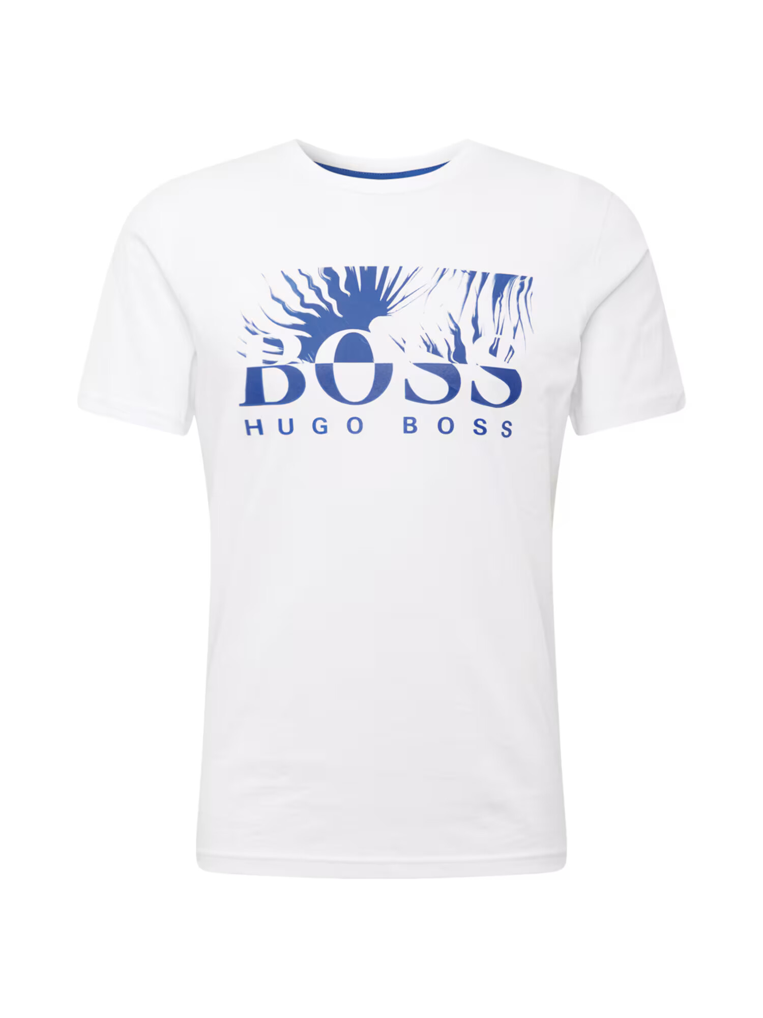 BOSS Casual Majica kraljevo modra / off-bela - Pepit.si