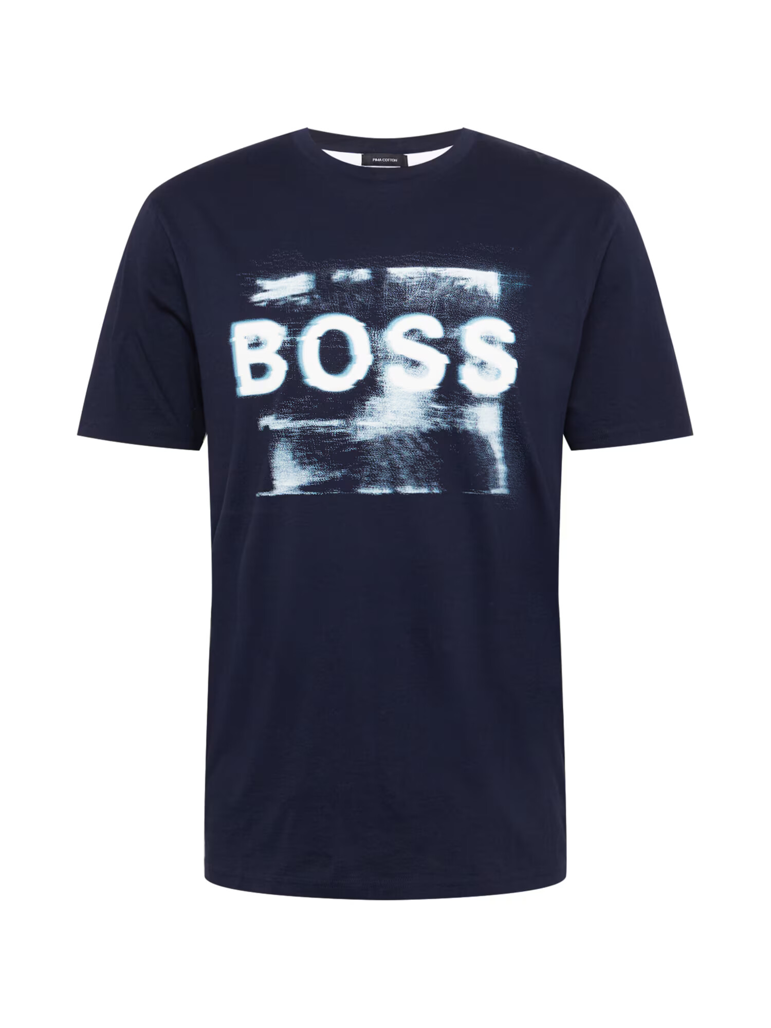 BOSS Casual Majica temno modra / pastelno modra / bela - Pepit.si