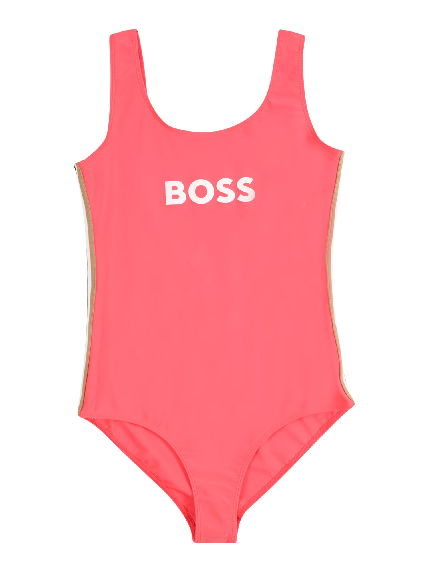 BOSS Kidswear Enodelne kopalke melona / bela - Pepit.si