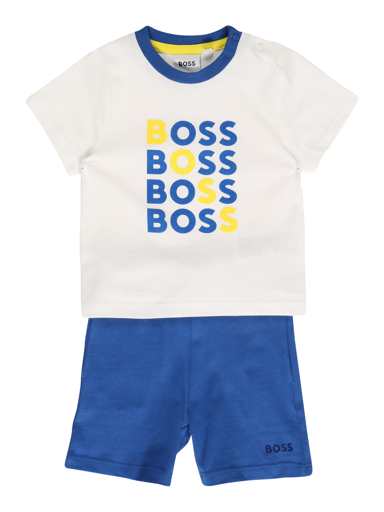 BOSS Kidswear Komplet 'KOMBINATION' kraljevo modra / rumena / bela - Pepit.si