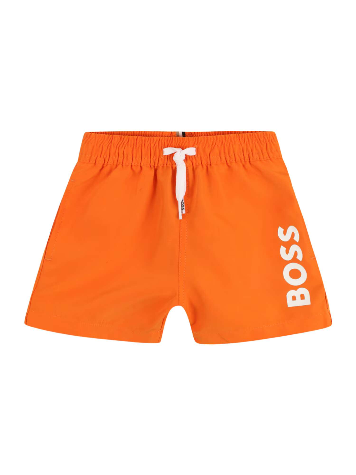 BOSS Kidswear Kratke kopalne hlače mandarina / bela - Pepit.si