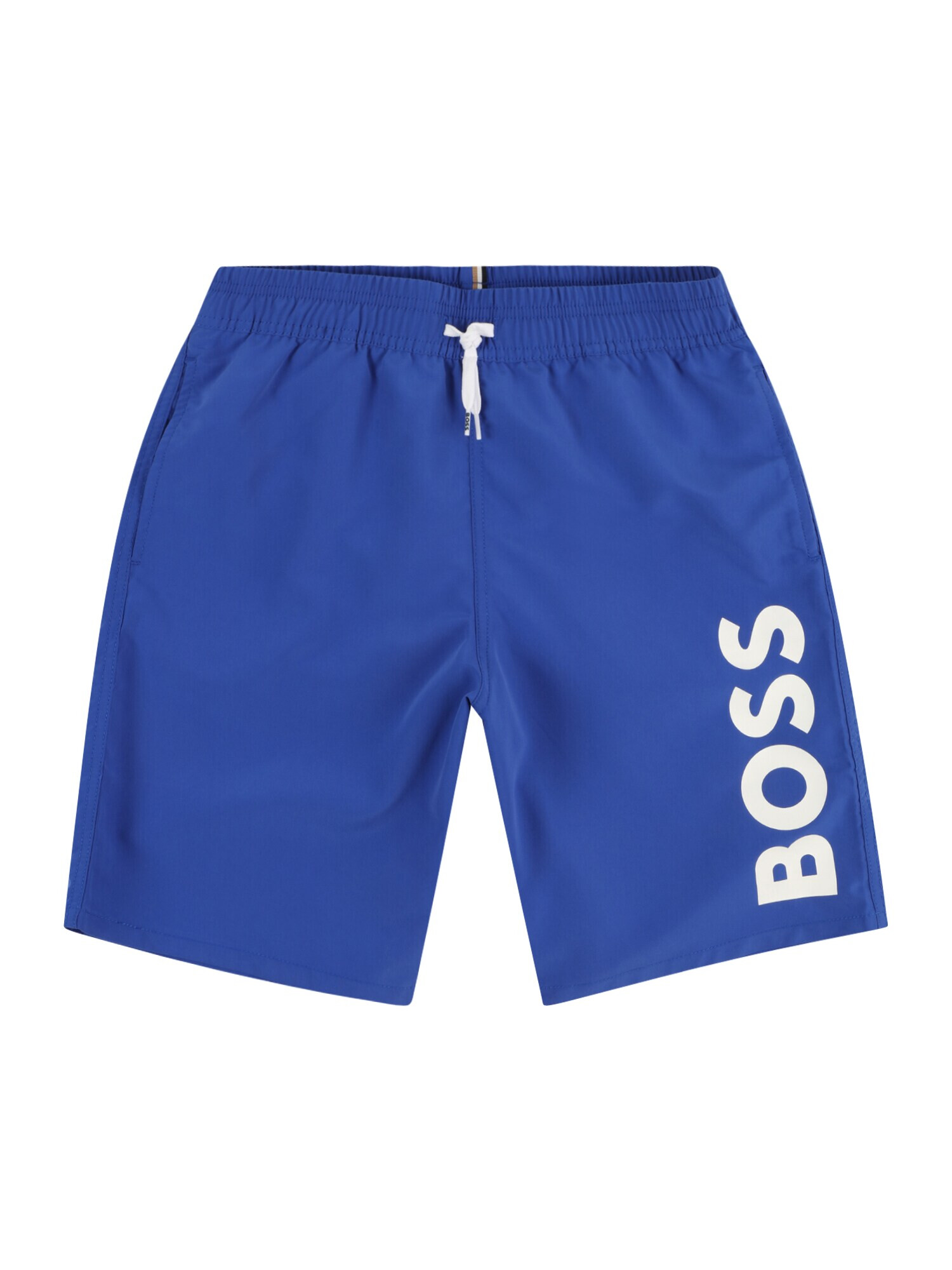 BOSS Kidswear Kratke kopalne hlače modra / bela - Pepit.si