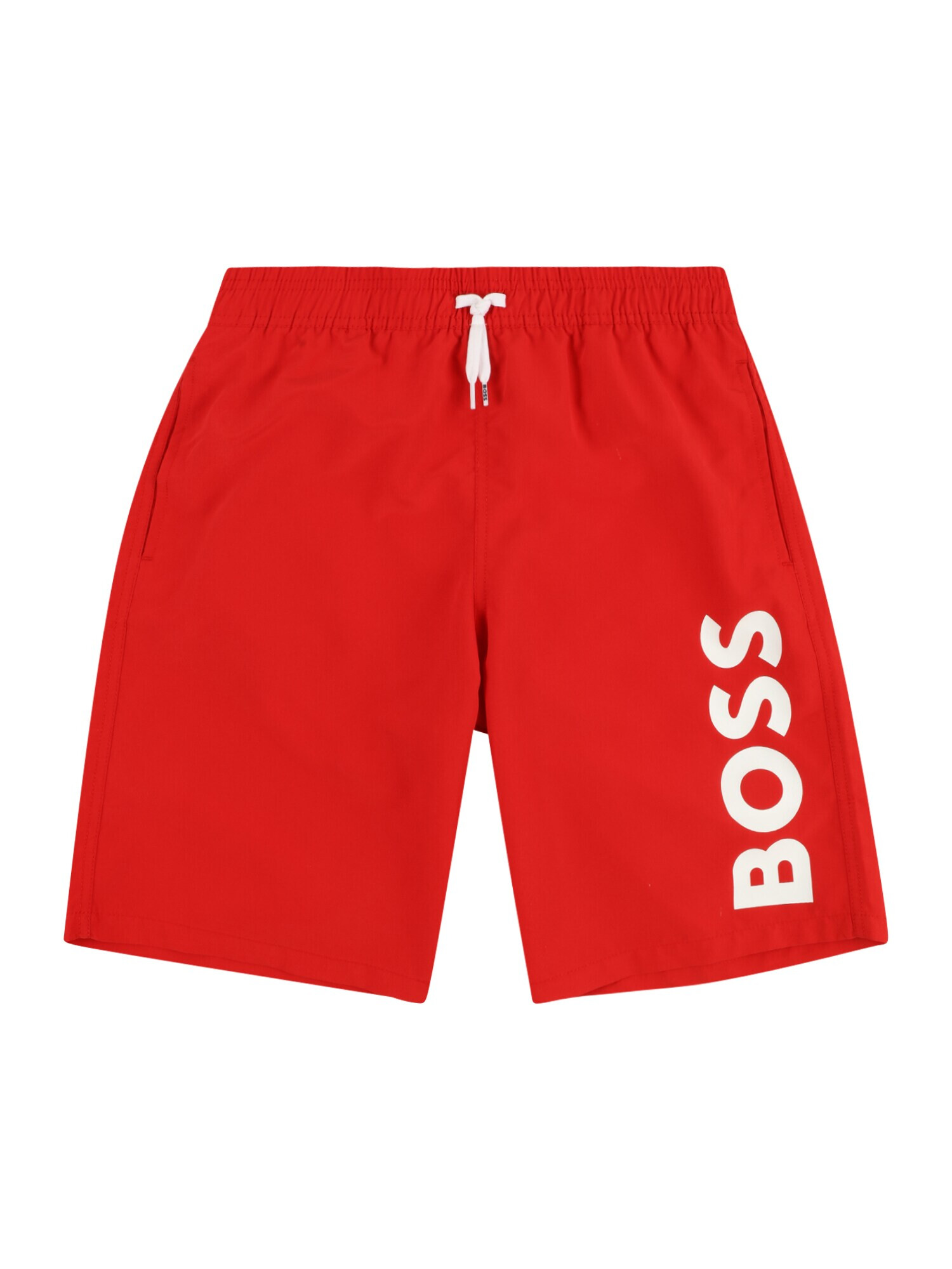 BOSS Kidswear Kratke kopalne hlače neonsko oranžna / bela - Pepit.si