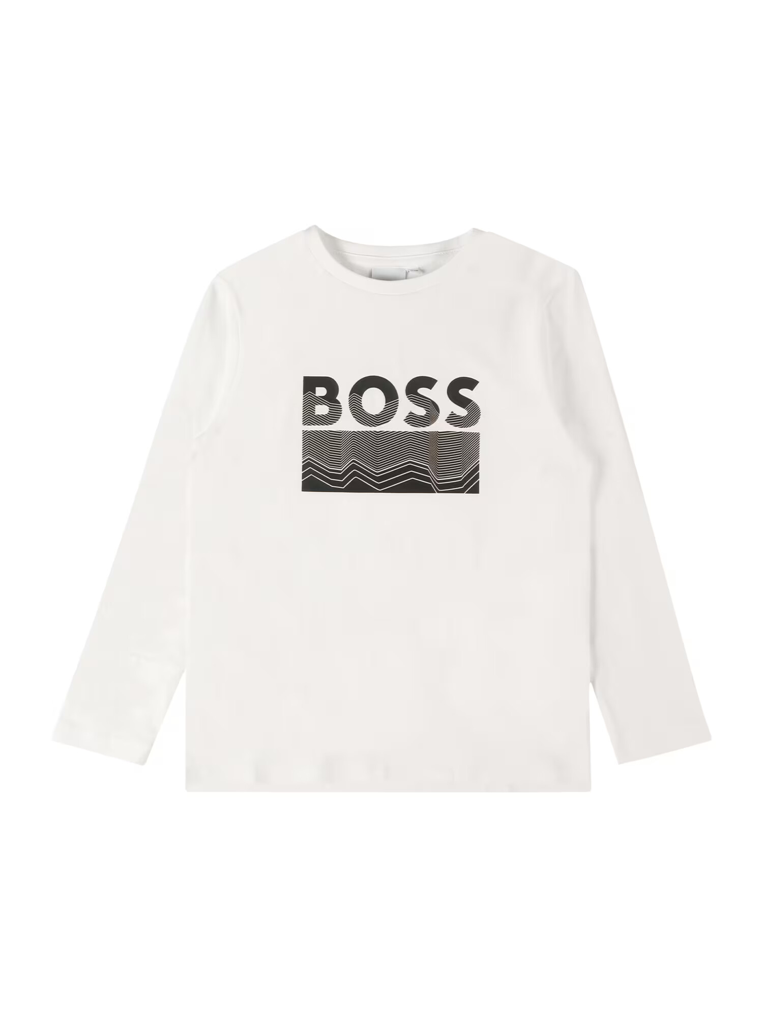 BOSS Kidswear Majica črna / bela - Pepit.si