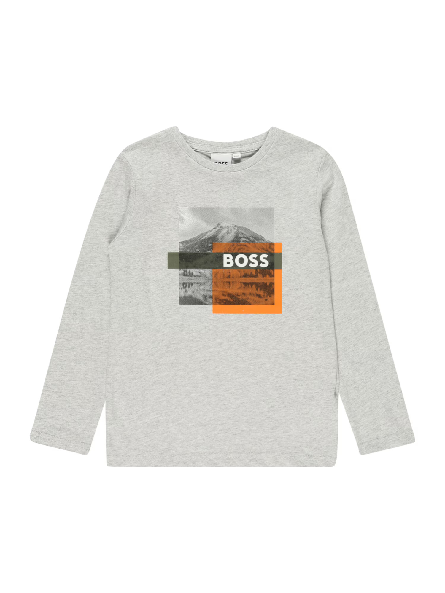 BOSS Kidswear Majica siva / grafit / oranžna - Pepit.si