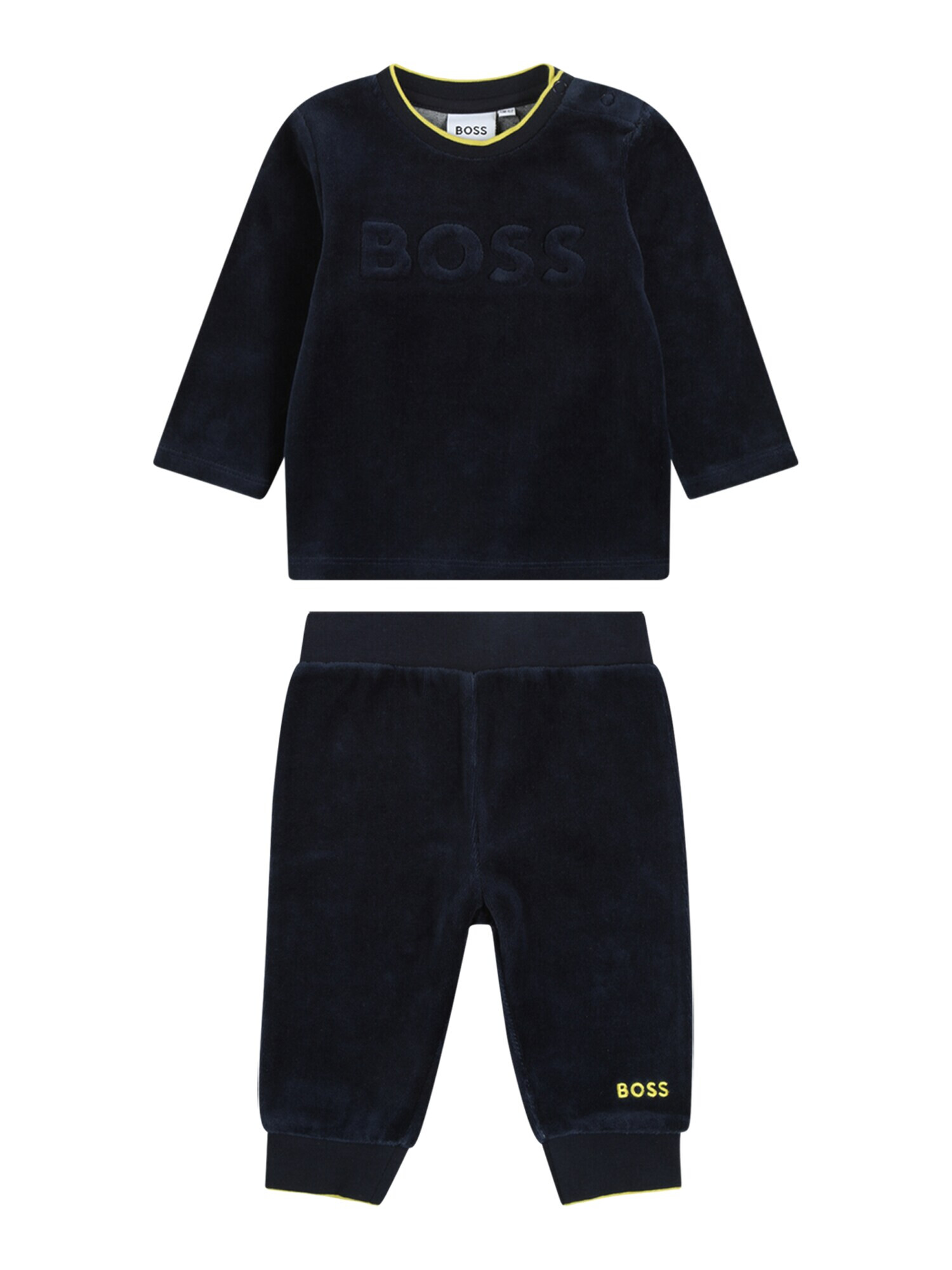 BOSS Kidswear Pižama mornarska / rumena - Pepit.si