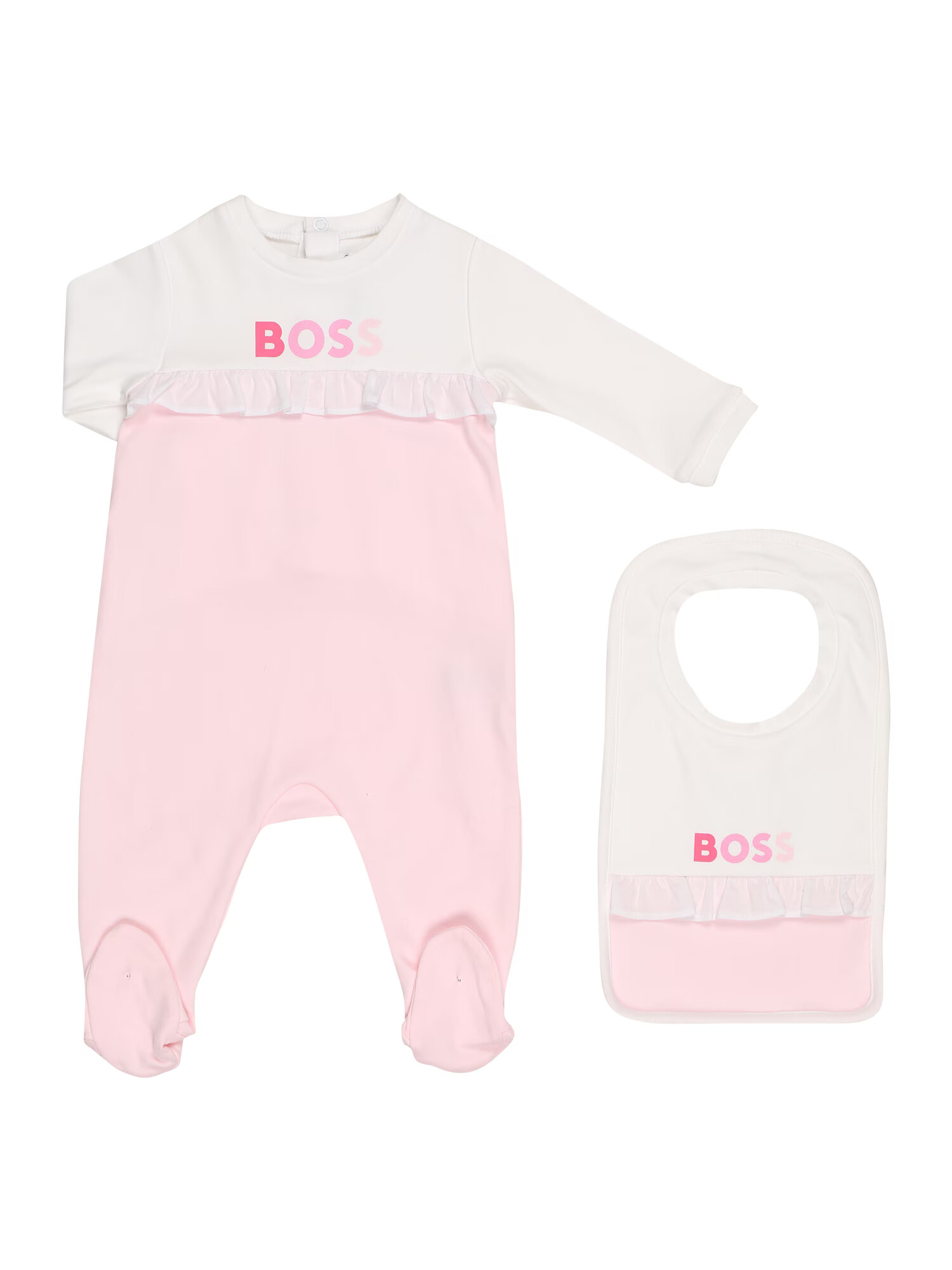 BOSS Kidswear Pižama roza / bela / mešane barve - Pepit.si