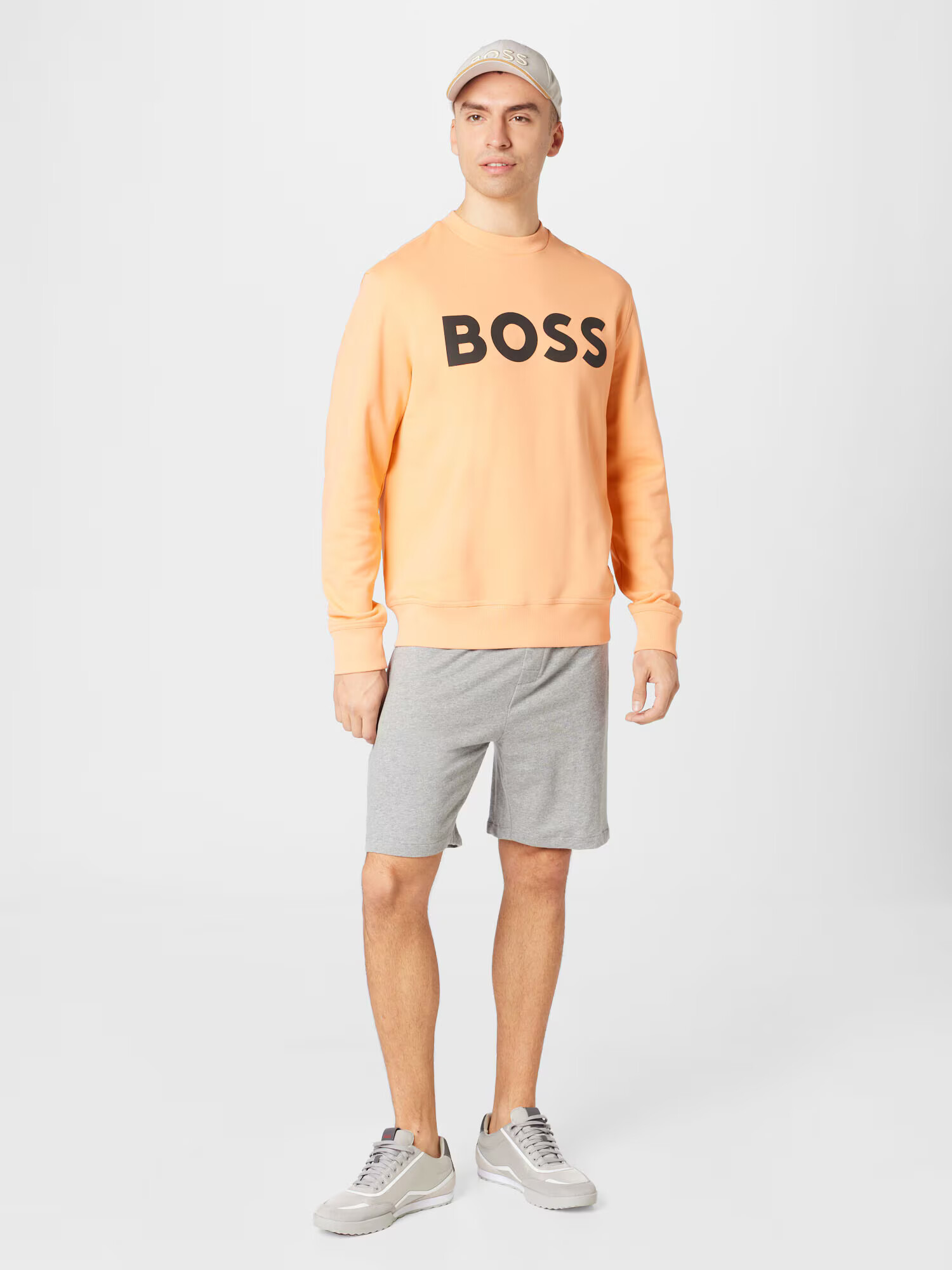 BOSS Orange Majica marelica / črna - Pepit.si