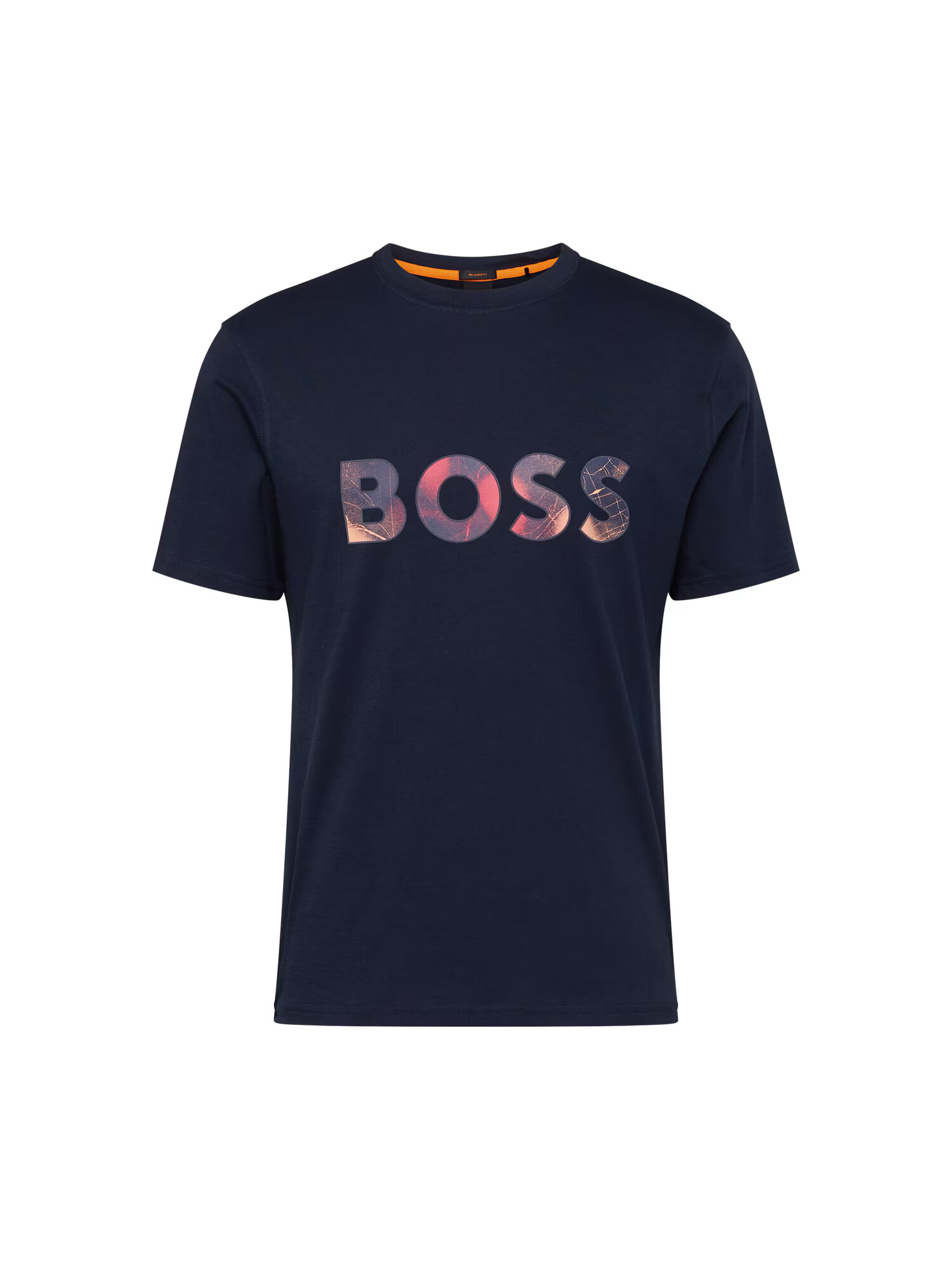 BOSS Orange Majica marine / vijolično modra / roza - Pepit.si