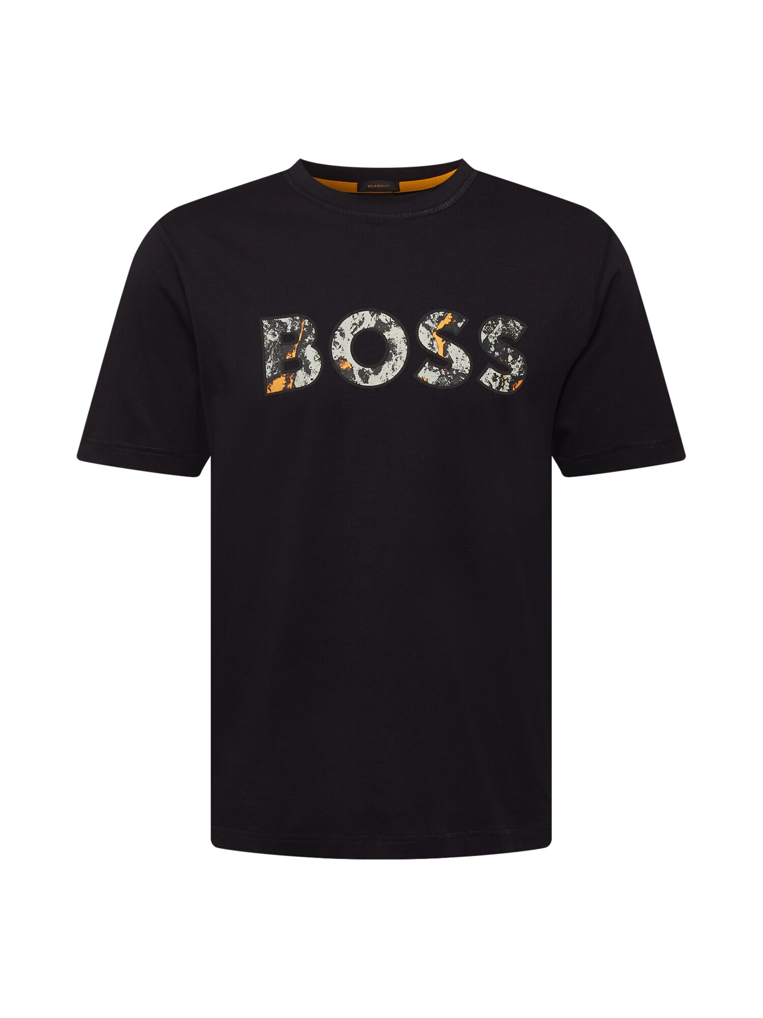 BOSS Orange Majica 'Teetrury' svetlo siva / svetlo oranžna / črna - Pepit.si