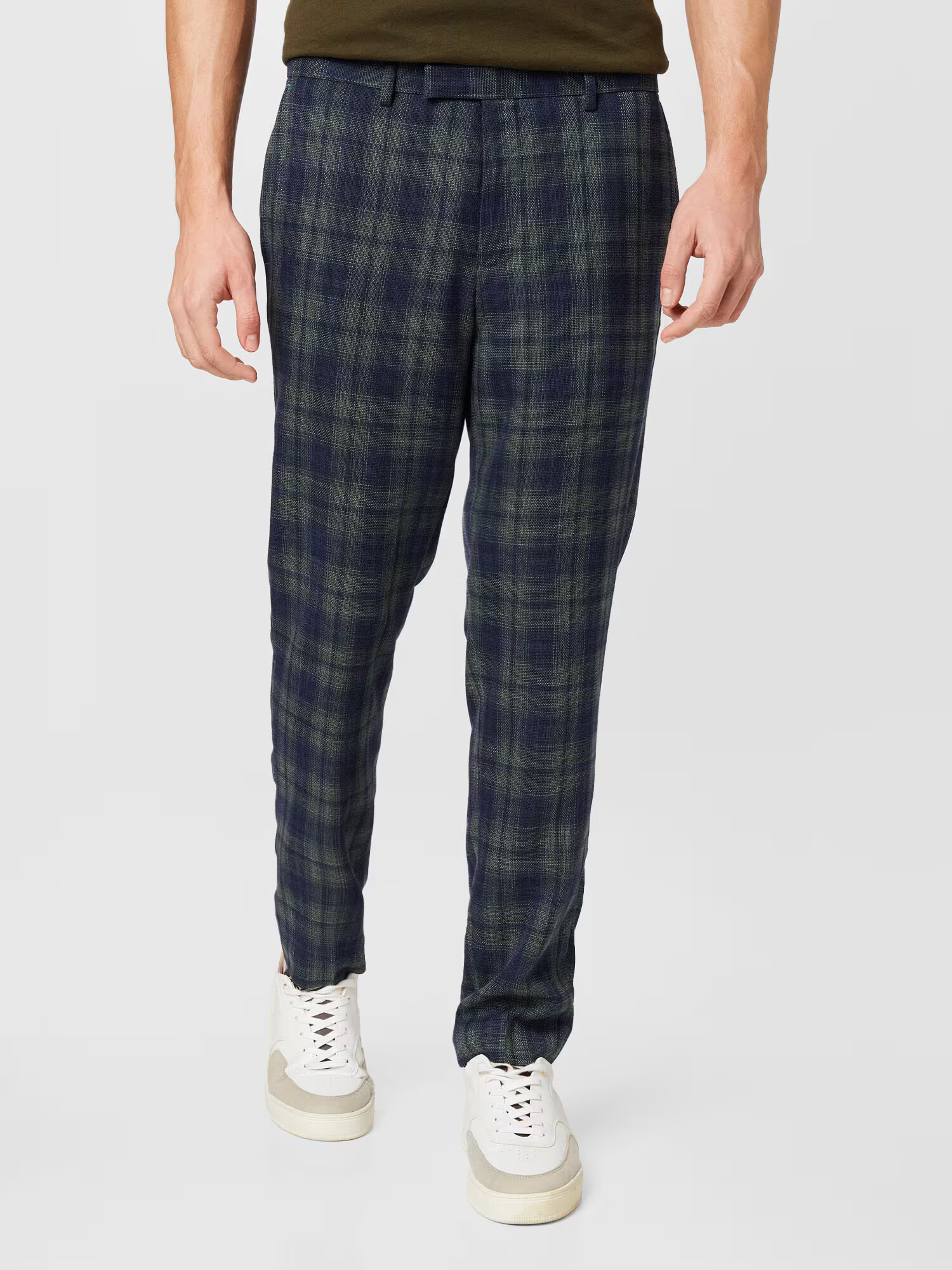 BURTON MENSWEAR LONDON Chino hlače temno modra / oliva - Pepit.si