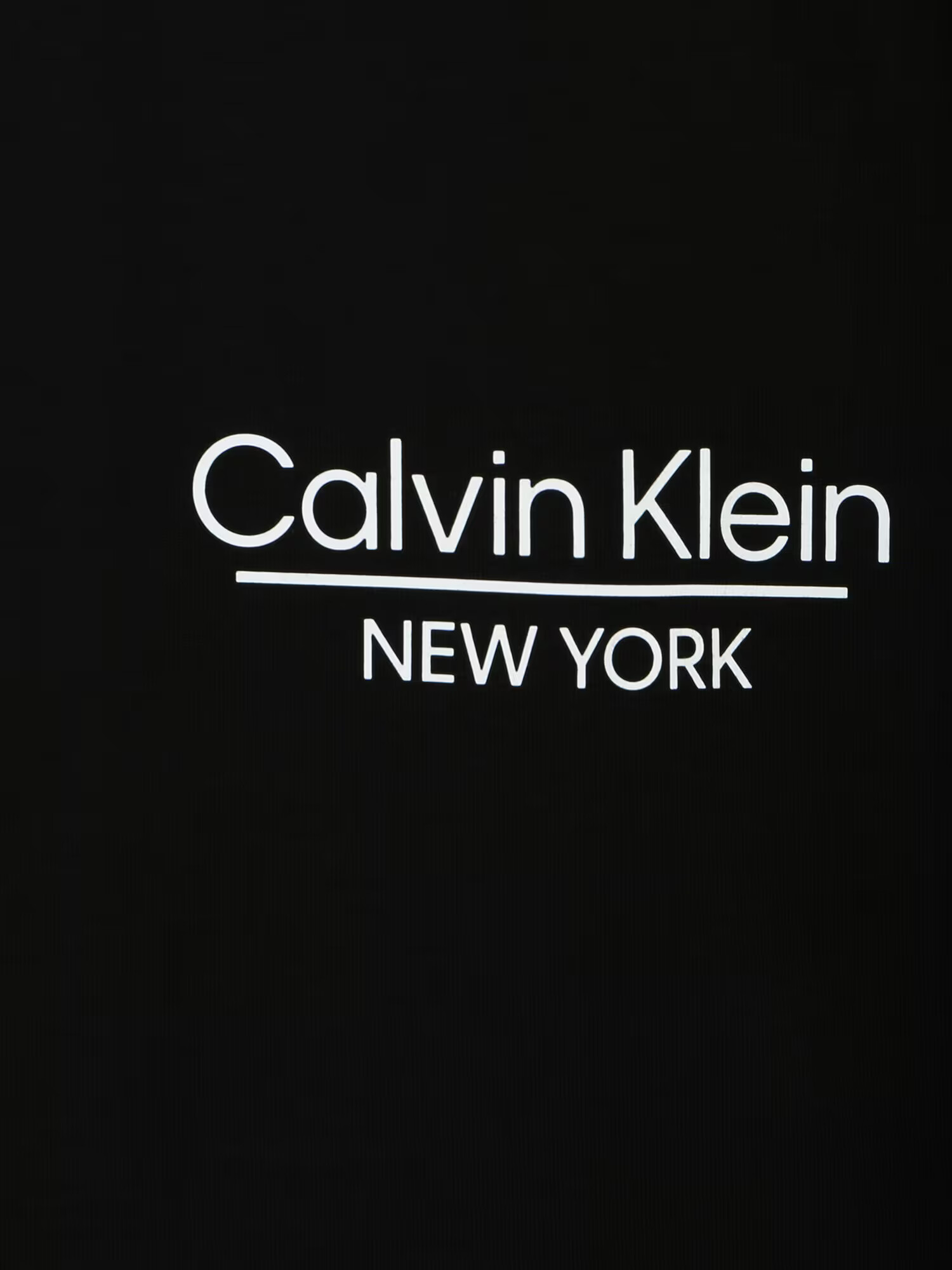 Calvin Klein Big & Tall Majica 'New York' črna / bela - Pepit.si