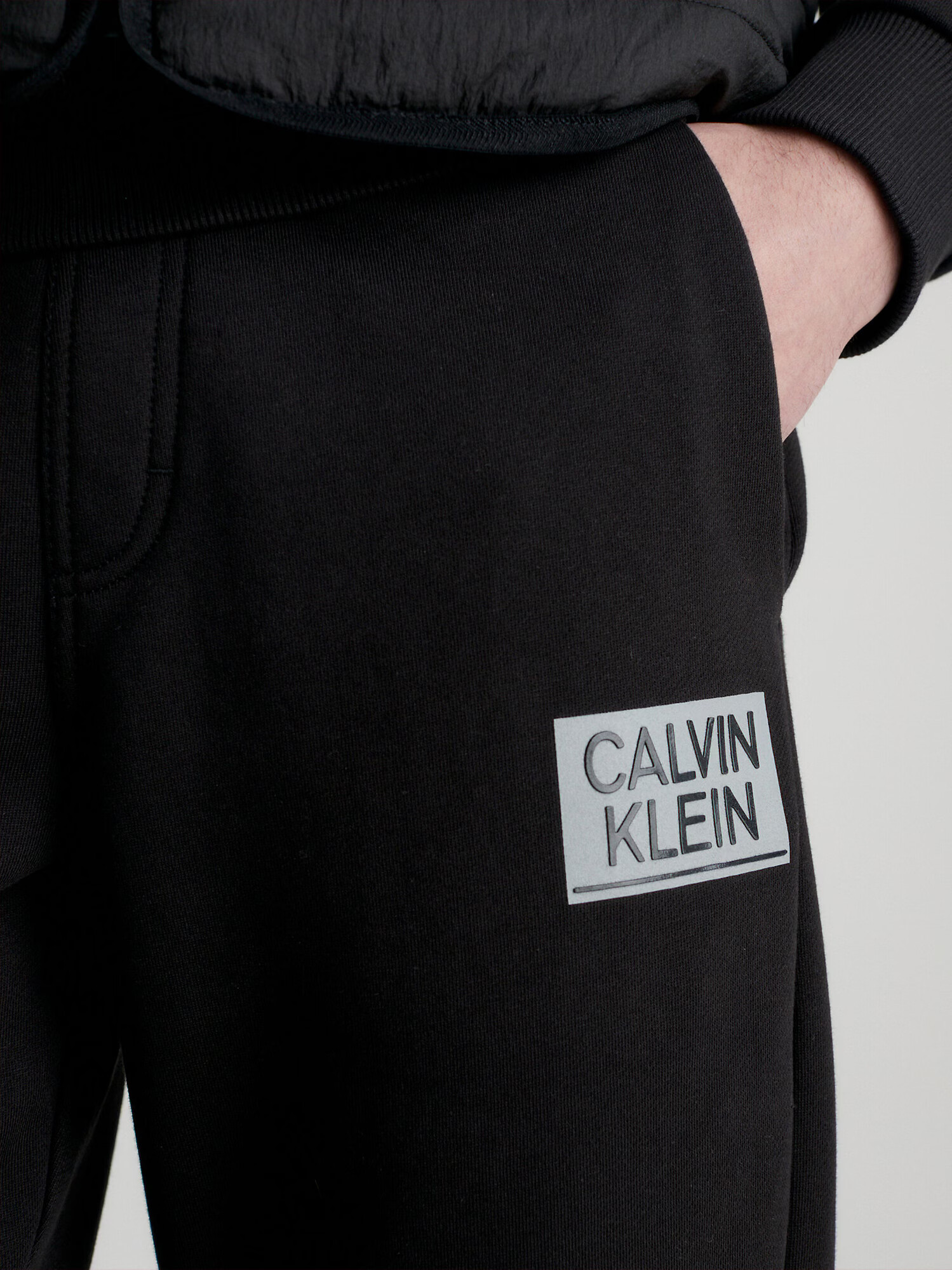 Calvin Klein Hlače črna / bela - Pepit.si