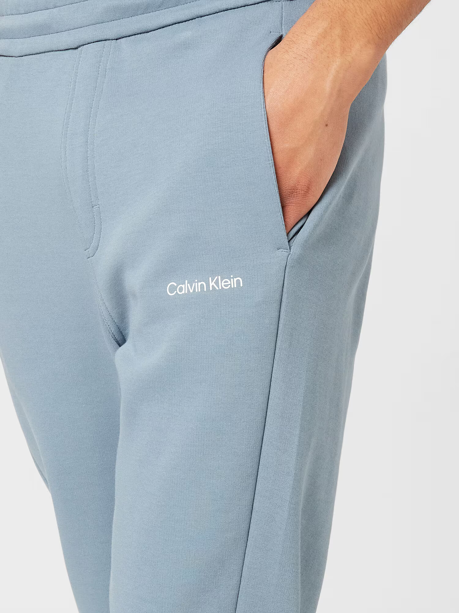 Calvin Klein Hlače dimno modra / bela - Pepit.si