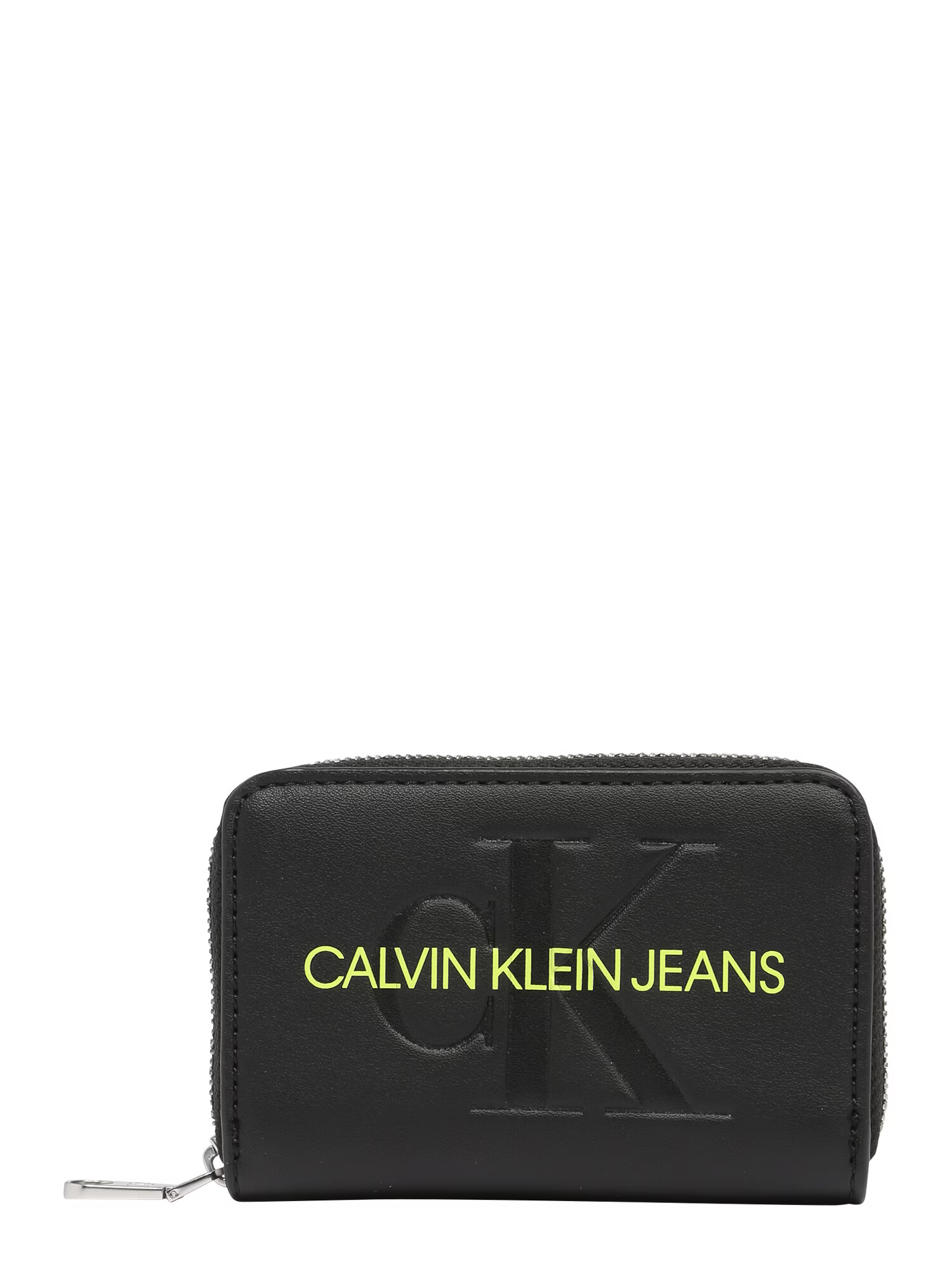 Calvin Klein Jeans Denarnica 'Sculpted' črna / apno - Pepit.si