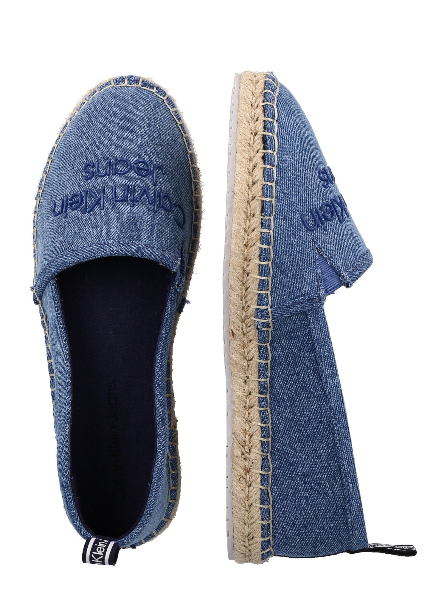 Calvin Klein Jeans Espadrile moder denim / bela - Pepit.si