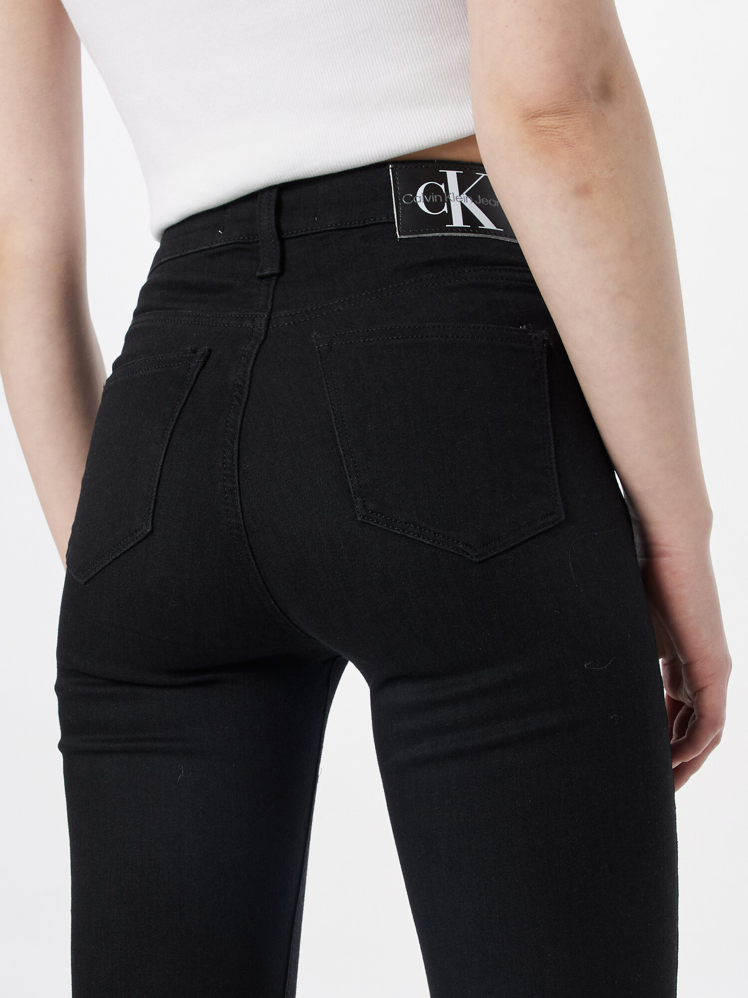 Calvin Klein Jeans Kavbojke črna / bela - Pepit.si