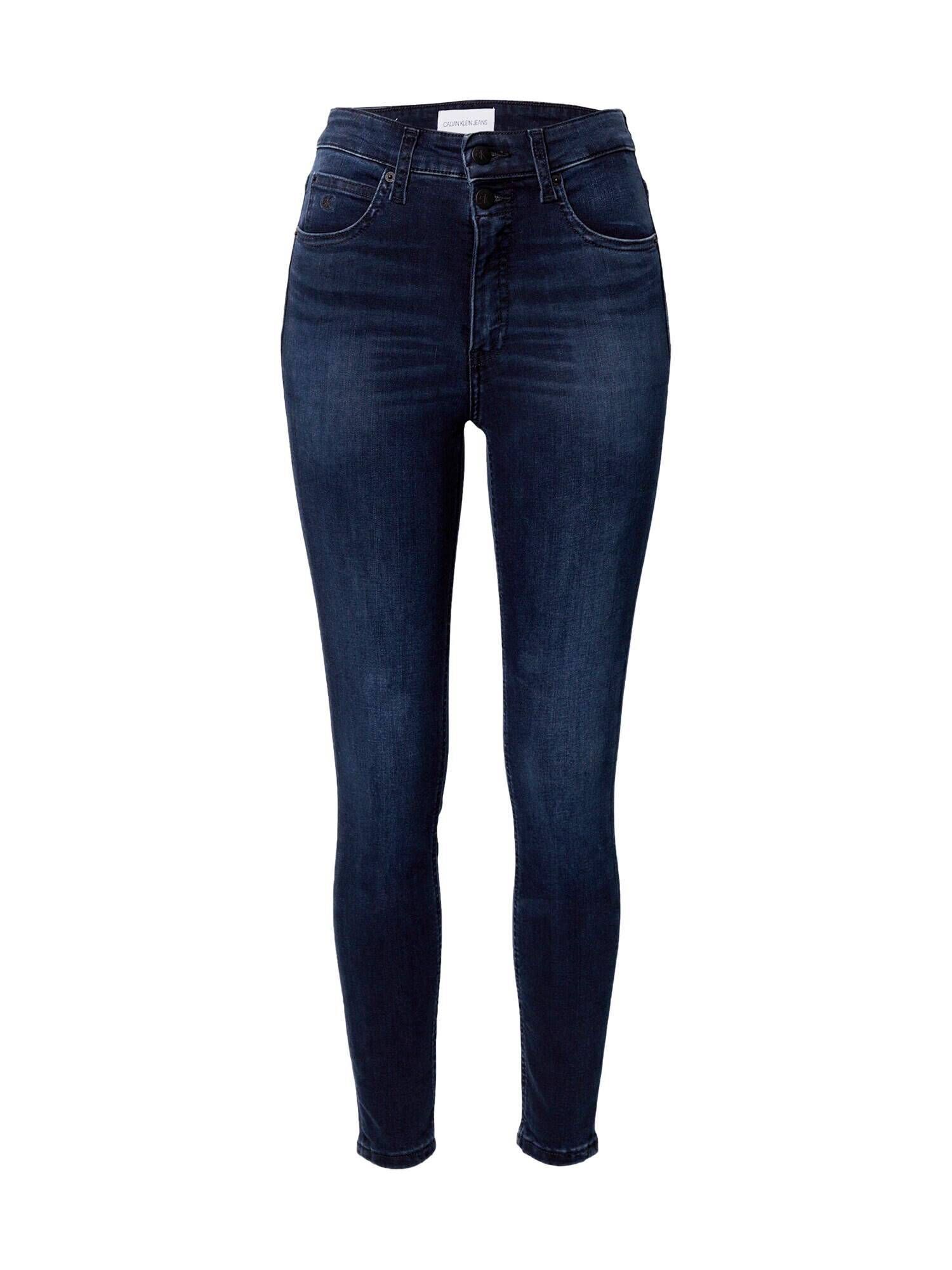 Calvin Klein Jeans Kavbojke 'HIGH RISE SUPER SKINNY ANKLE' modra - Pepit.si