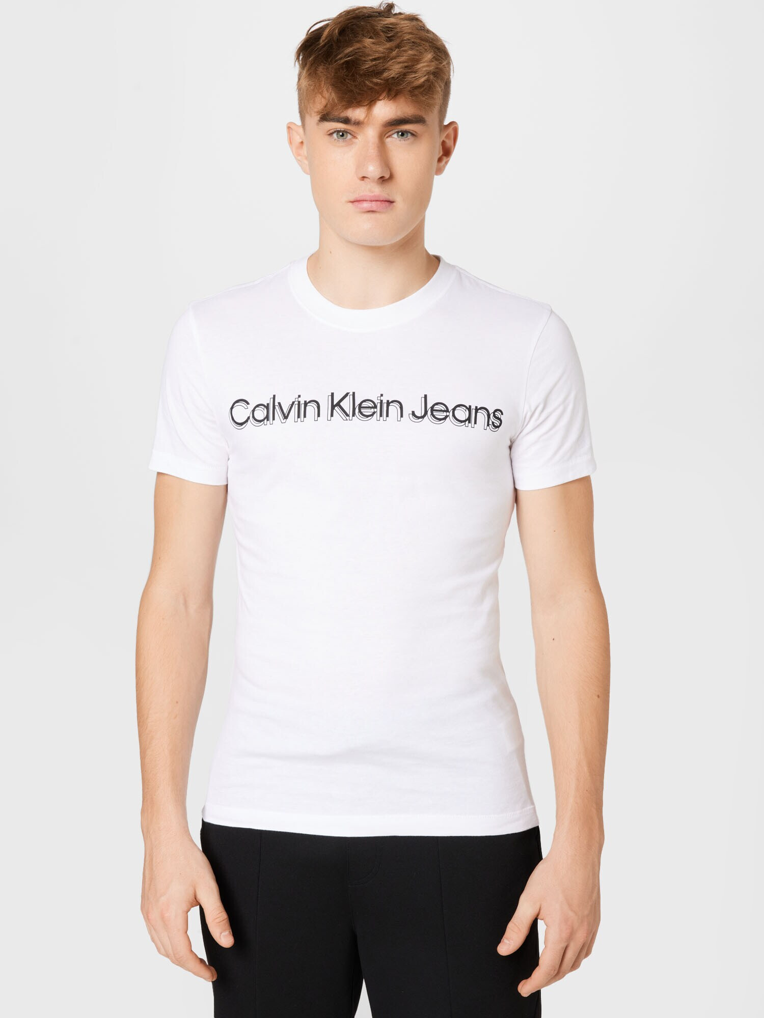 Calvin Klein Jeans Majica siva / črna / bela - Pepit.si