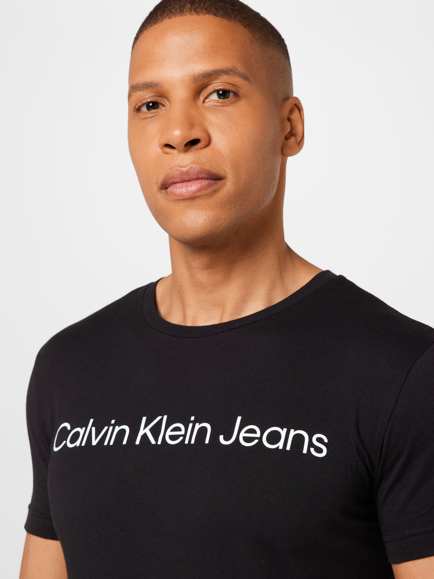 Calvin Klein Jeans Majica črna / bela - Pepit.si