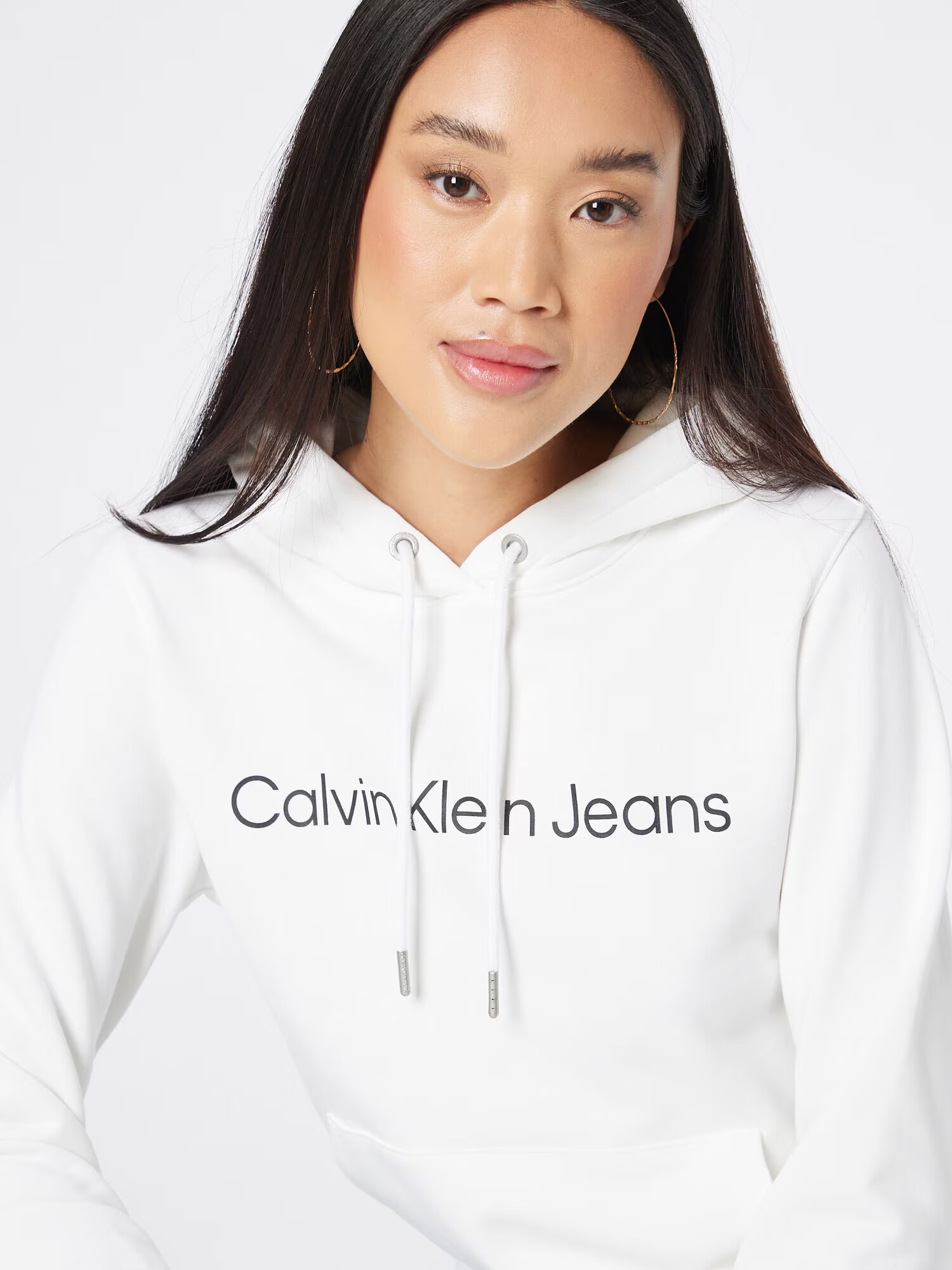 Calvin Klein Jeans Majica črna / bela - Pepit.si