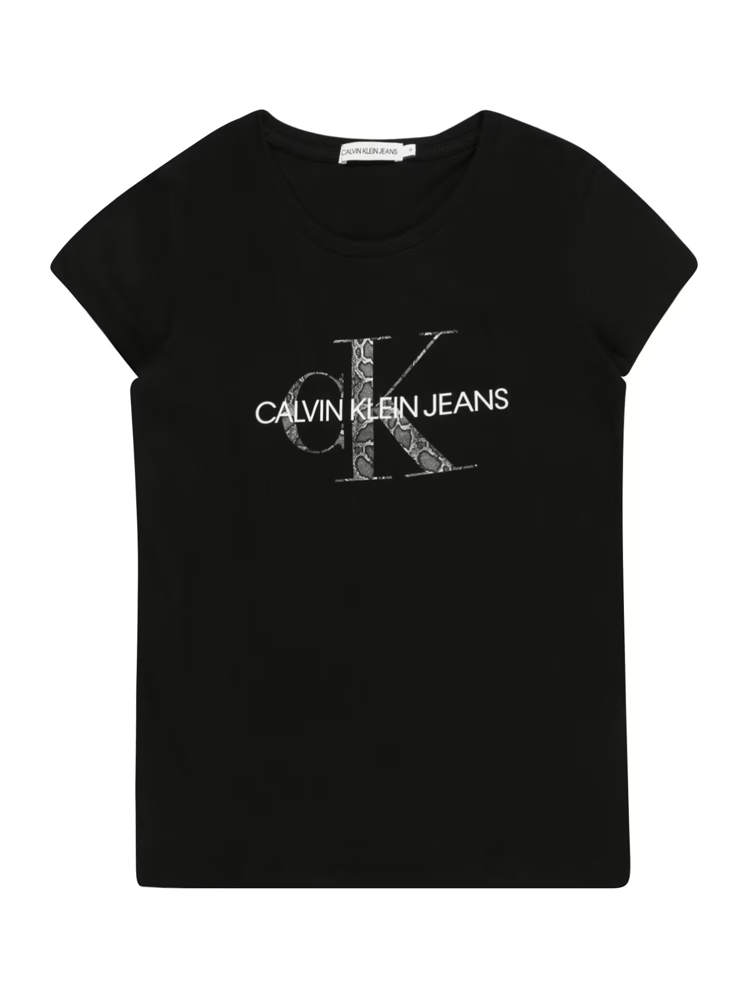 Calvin Klein Jeans Majica črna / bela - Pepit.si